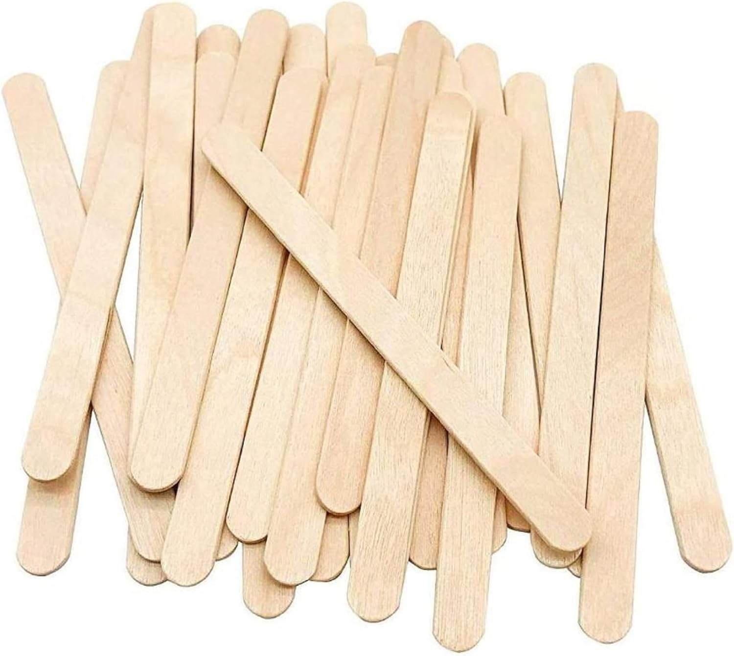 100 Pcs Craft Sticks Ice Cream Natural Wood Popsicle Craft Sticks 4.5 Inch Length Treat Ice Pop Sticks for DIY Crafts image number 1