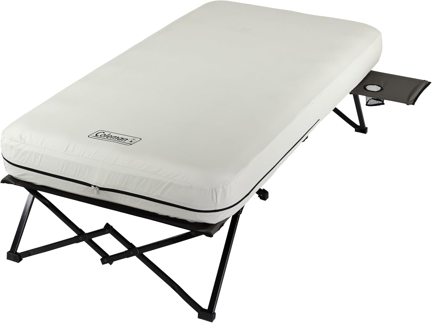 Coleman Camping Cot Air Mattress & Pump Combo Folding Camp Cot & Air Bed with Side Table & Battery-Operated Pump Great for Comfortable Outdoor Sleeping & Camping - Queen image number 2
