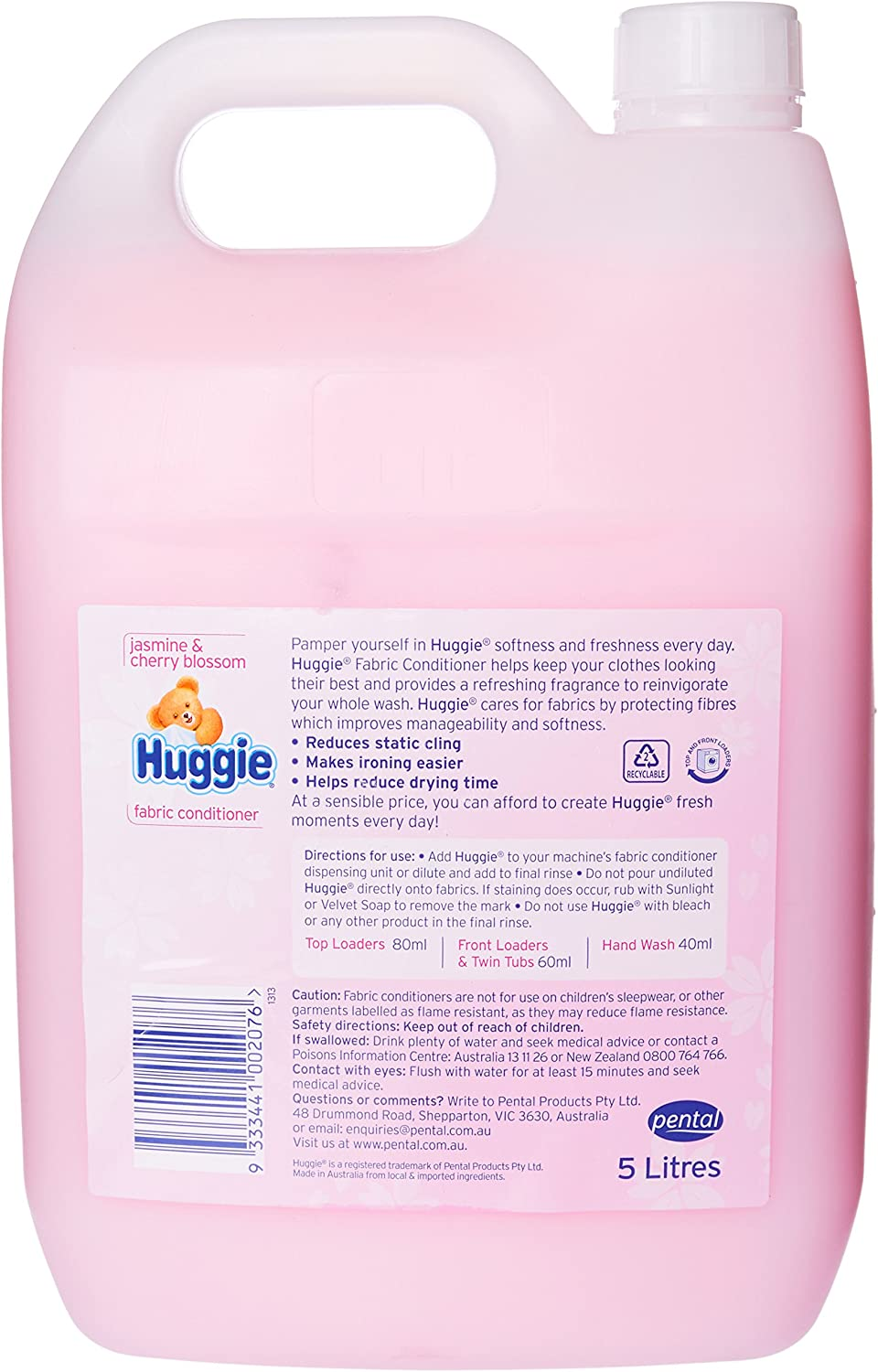 Huggie Jasmine and Cherry Blossom Fabric Conditioner