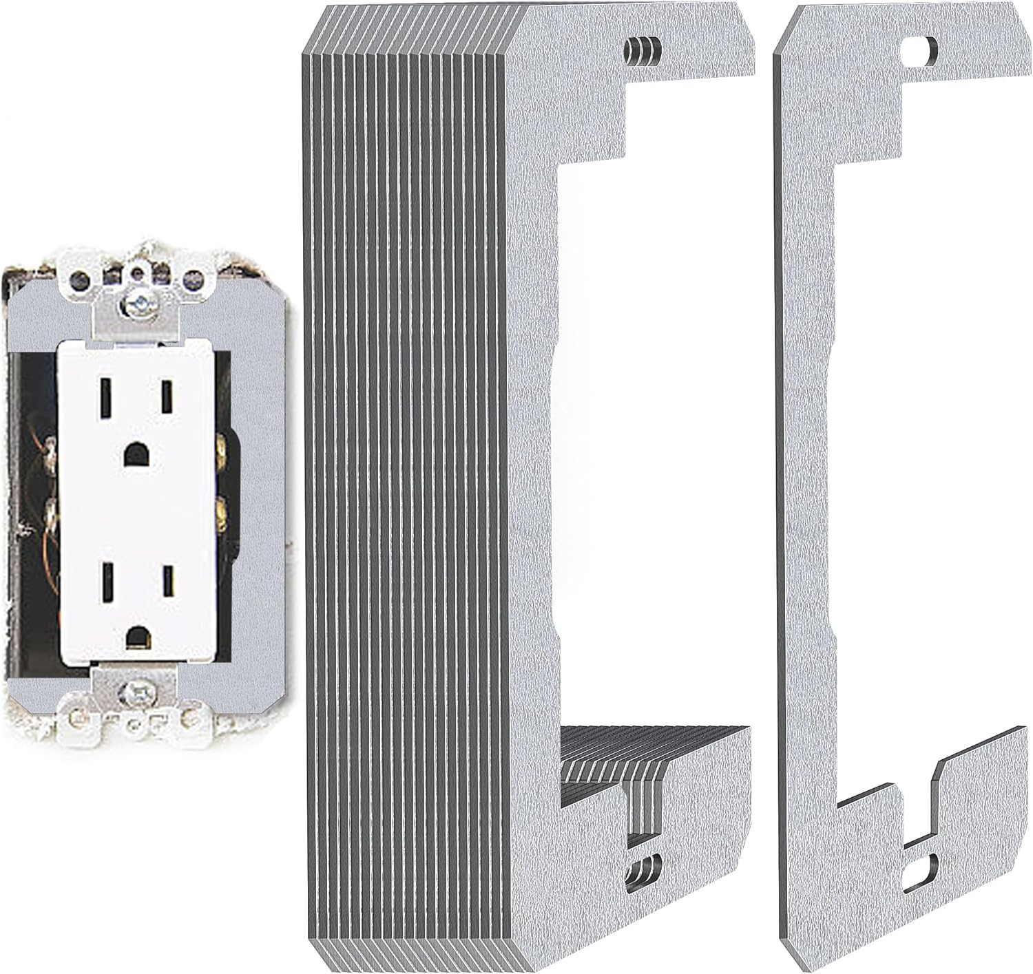 DECOHS 10 Pcs Wall Plate Spacer- Device Leveling Plates- Flush Fit Leveling Plate