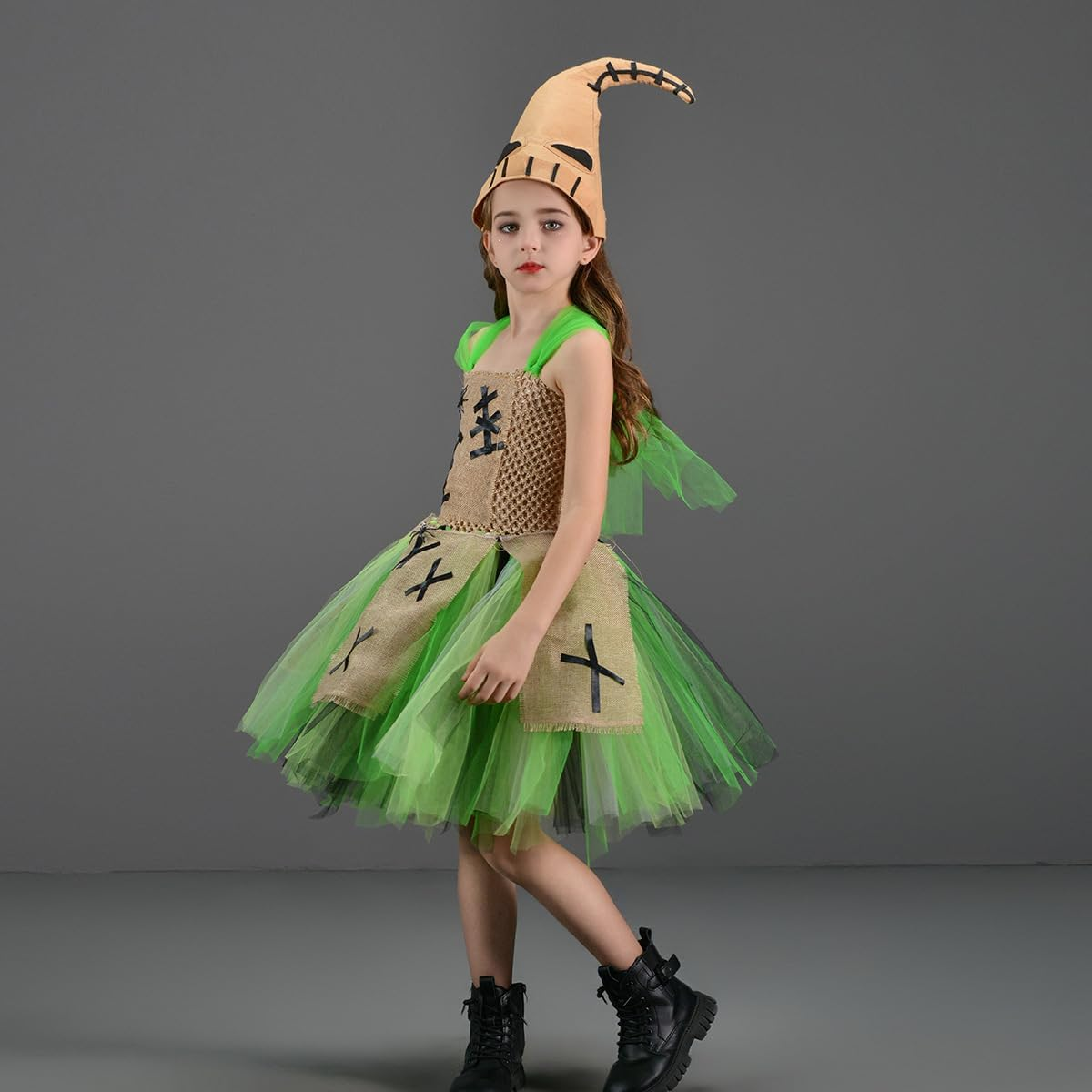 IBTOM CASTLE Cavegirl Costume Kids Indian Girls Animal Costumes for Halloween Tutu Role Play Fancy Princess Dress Party Outfits Set image number 6