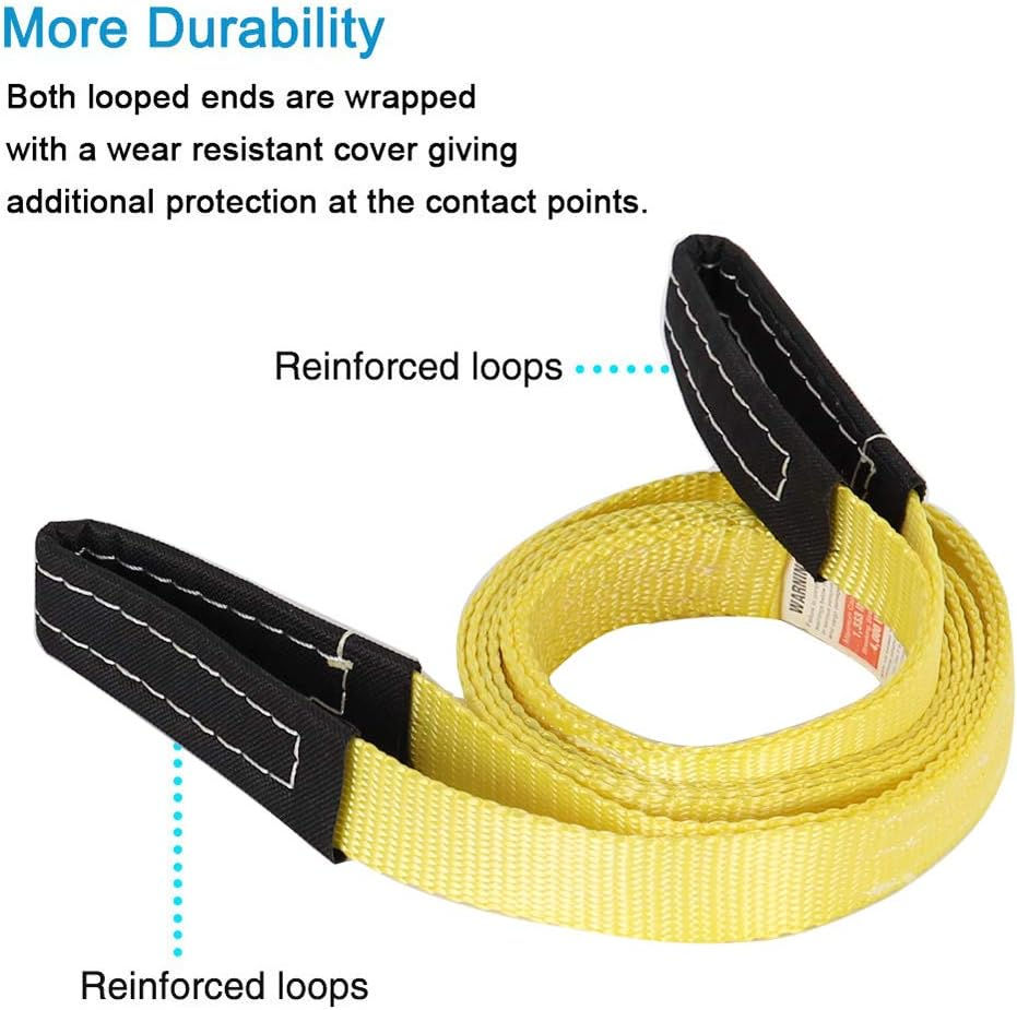 XSTRAP STANDARD Heavy-Duty 4,000 LB Breaking Strength 65 FT Rope Hoist with 2PK 8 FT Lift Sling (Black) image number 2