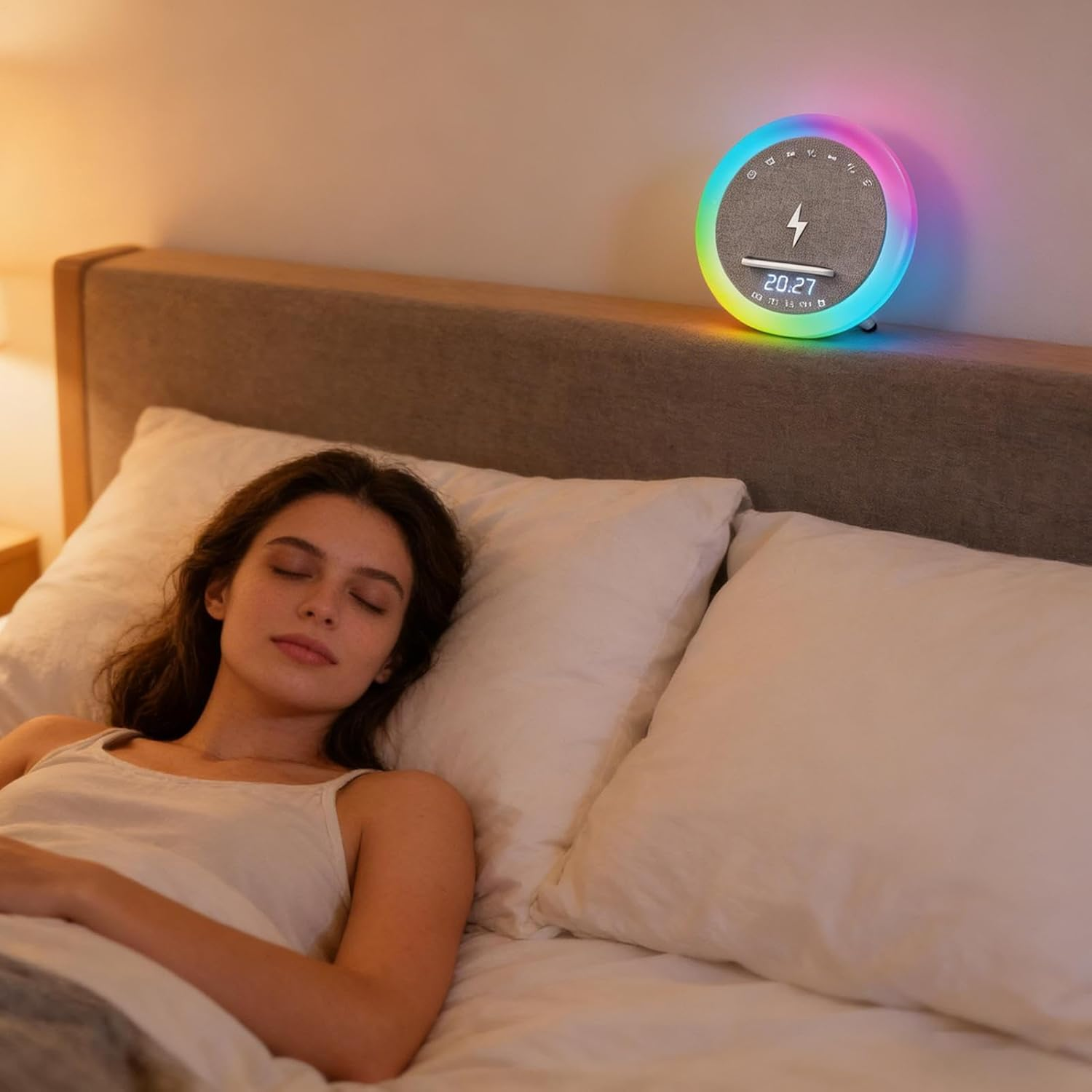 Nuhjytgf Portable Speaker,4-In-1 Fast Charging with Night Light - Cell Phone Holder Portable Speaker | for Home Office Dorm Apartment Bar Travel Men Women Birthday Christmas image number 5