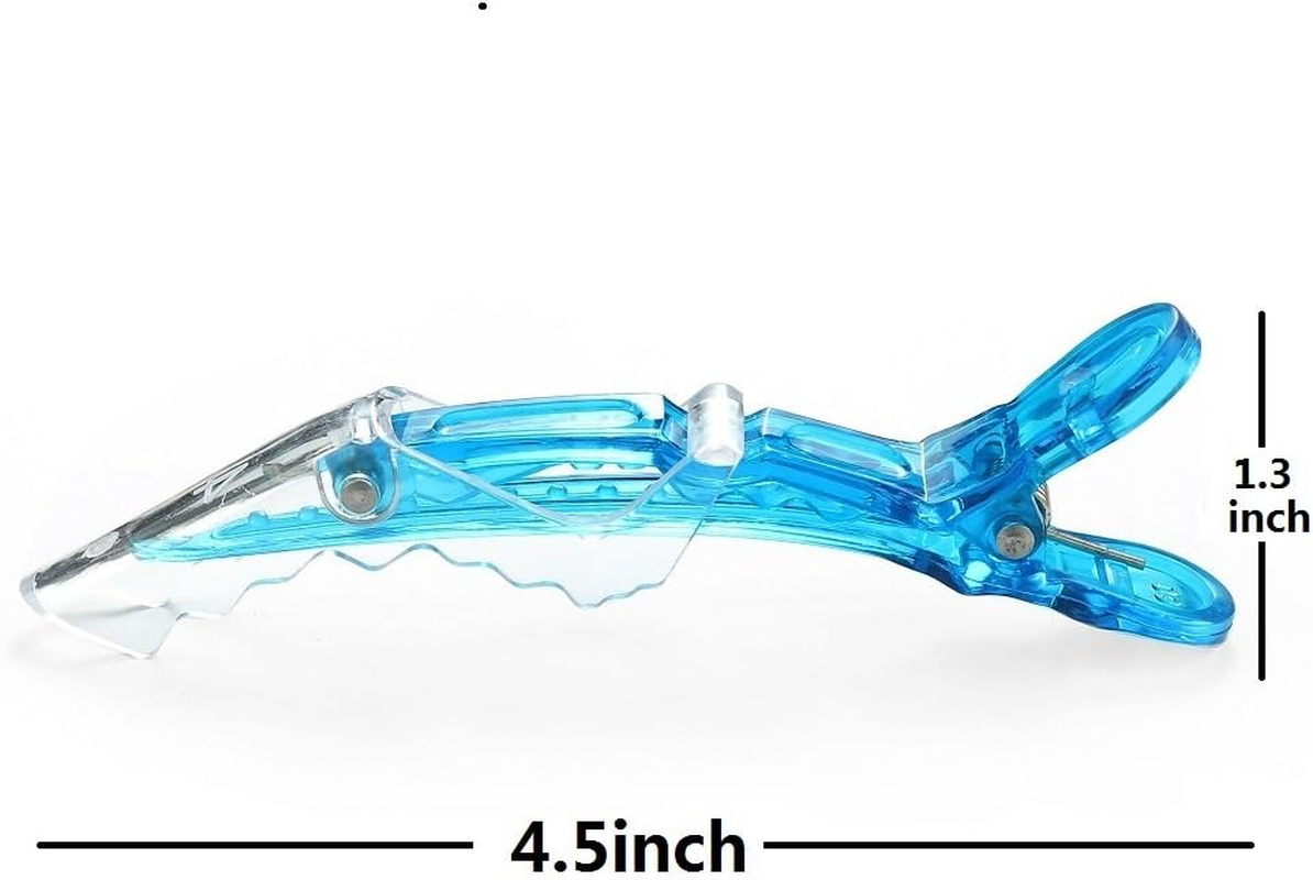 10Pcs/Set Multicolor Croc Clips Transparent Plastic Hairdresser Clips Hair Styling Sectioning Barrettes Non Slip Alligator Clips Salon DIY Accessories Hairpins for Women and Girls