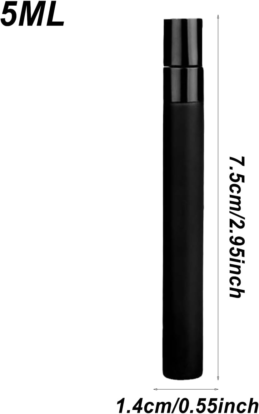 Mini Refillable Perfume Bottle - Frosted Bottle, Pocket Atomizer | 5Ml/10Ml Compact Mist with Leakproof Cap, Refillable Fragrance Spray for Purse or Daily Carry-On Use on The image number 3