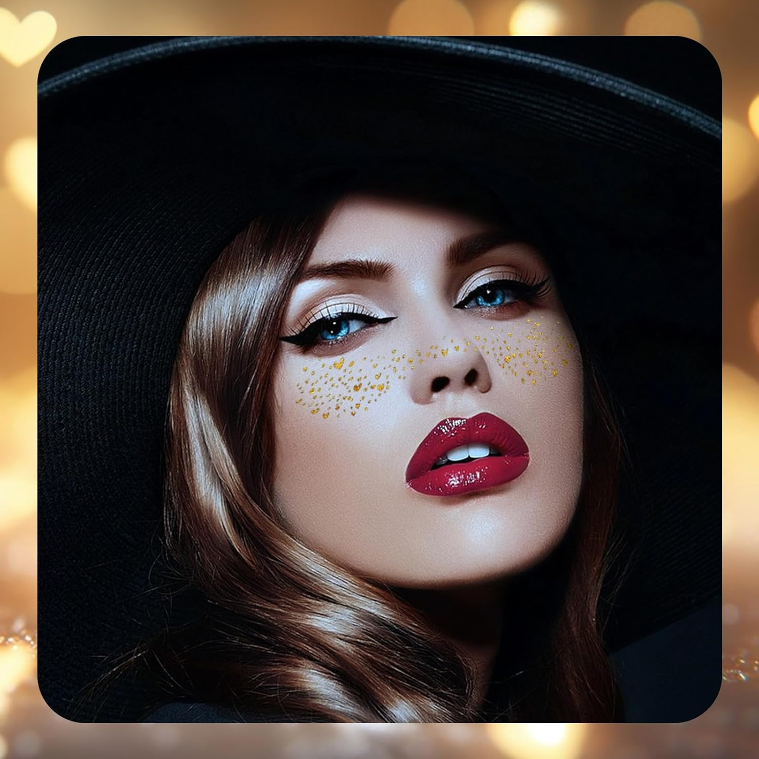 ZWWOGE 6 Glitter Freckles Tattoo Set with Full Body Holo Effect - Freckles Tattoo & Glitter Tattoo Face for Festivals - Durable Glitter Freckles for Party & Carnival