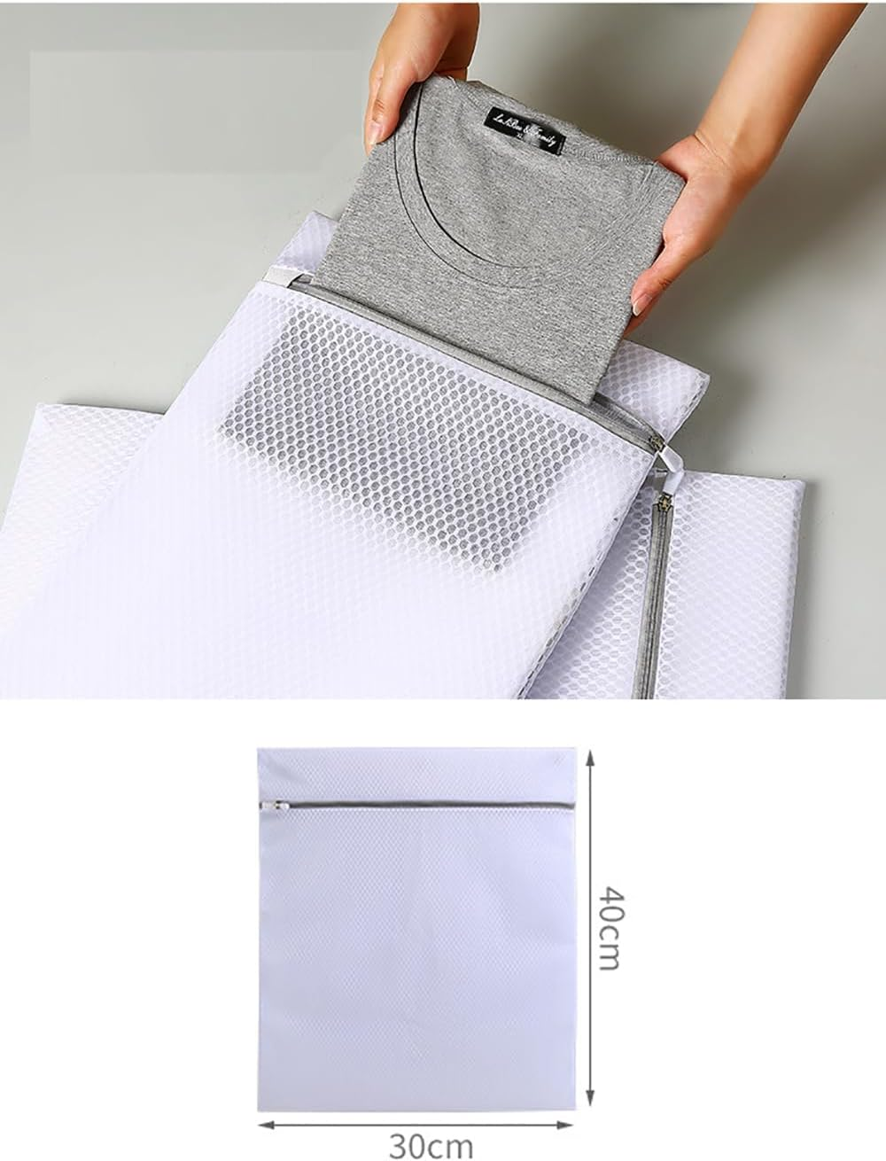 Heatunk Premium Delicates Mesh Laundry Bags - Reusable Wash Bags for Gentle Washing of Clothing and Baby Clothes in Washing Machine - 3 Pac image number 5