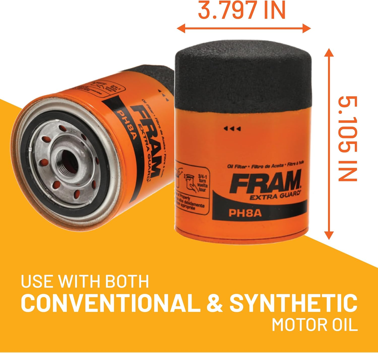 FRAM FPH8A FRAM PH8A Spin on Oil Filter Cylindrical - Alt.Partno Z9 image number 4