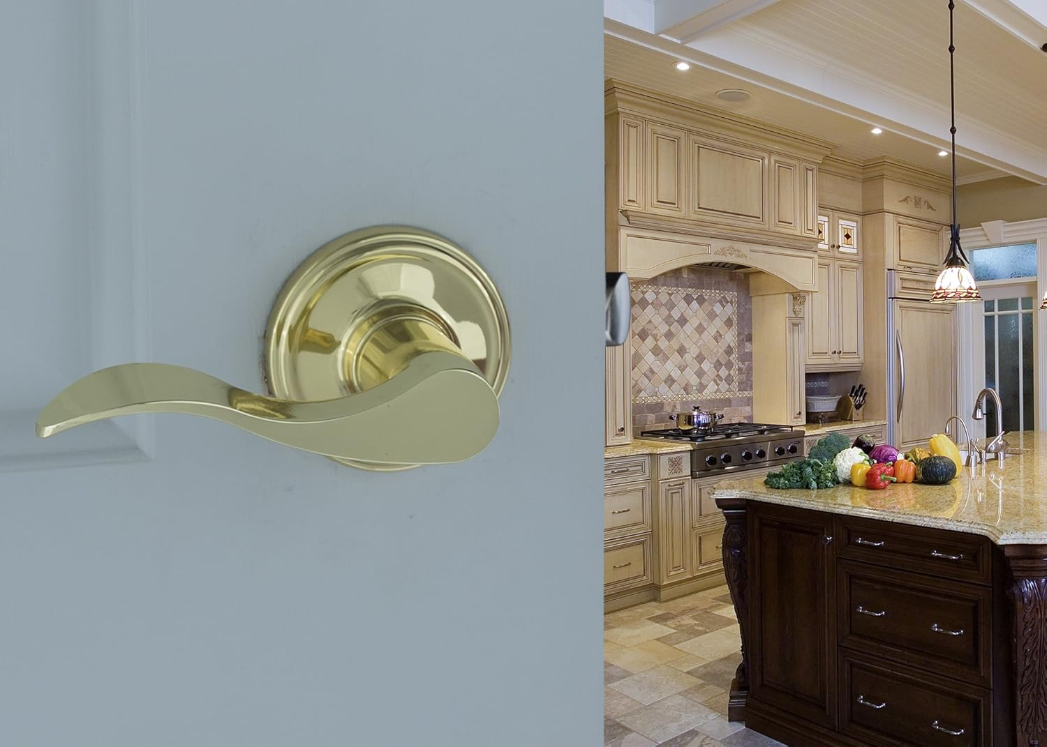 Copper Creek Hardware WL2220PB Door Lever, 3" X 5" X 6.8", Polished Brass, 1 Count (Pack of 1) image number 6