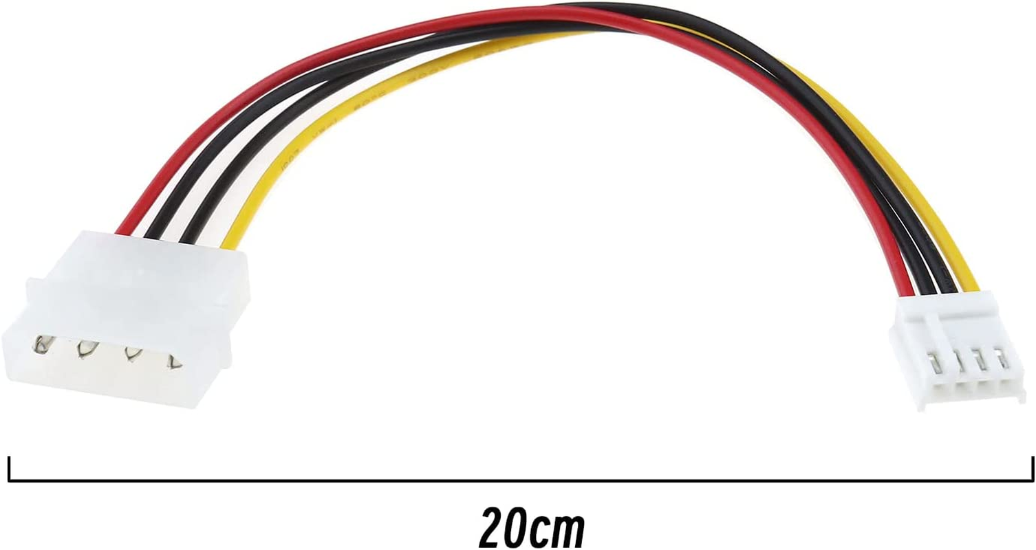 SING F LTD 5Pcs Molex 4 Pin to Floppy 4 Pin Power Cable PC Computer Connector Power Extension Cable Lead Adapter Joiner Coupler 20Cm image number 5