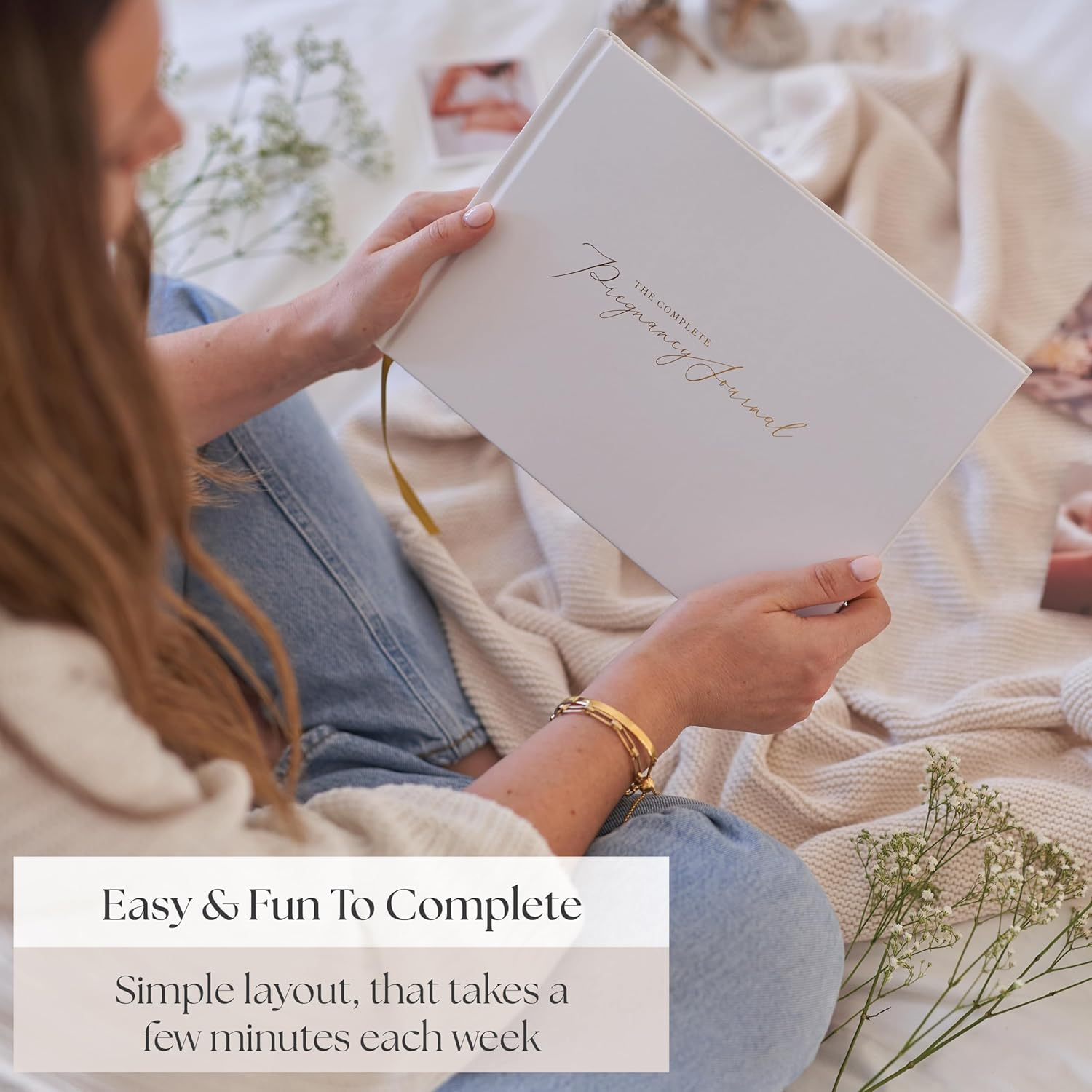 Pregnancy Journal & Memory Book - Great First Time Mom & Baby Gift - Keepsake Pregnancy Book & Journals - 40 Weekly Calendars Milestone Journey - for Ultrasound Photos & Tracking - Forest image number 2