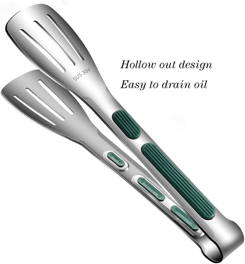Kitchen Tongs - 23 Cm 9 Inch，304 Premium Stainless Steel Ice Sugar Tongs，Heavy Duty Food Clamps，Heat Resistant and Non-Slip Handle，Serving for Cooking Sweets Cake Wedding Party Salad and Barbecue image number 5