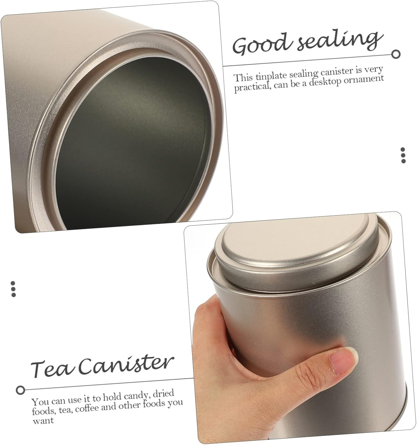 BIUDECO Tea Tin Box for Tea Storage Container Sealing Canister Home Organization image number 4