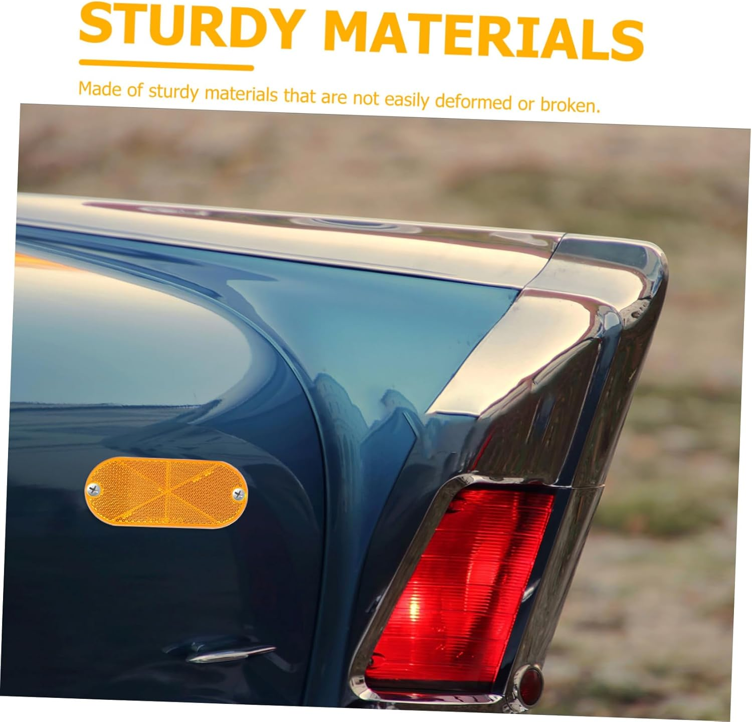 10Pcs Amber Trailer Reflectors Reflective Driveway Post Markers for Automotive and Mailbox Use Sturdy Road Safety Marking for Cars Trucks Boats image number 5