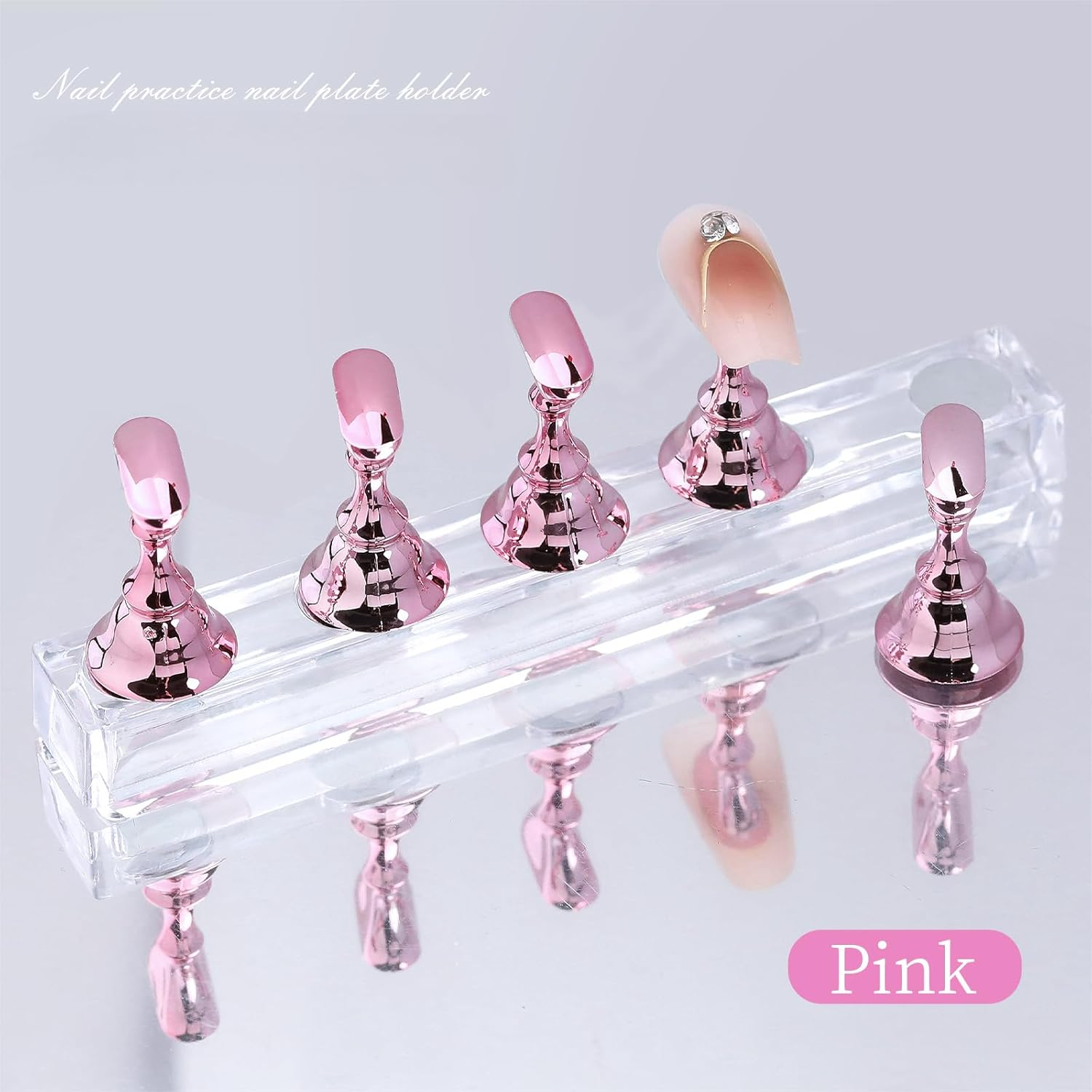 HIGHROCK 2 Sets Magnetic Nail Tip Practice Stand Nail Holders for Painting and False Nail Tip Manicure Tool,Acrylic Nail Display Stand image number 2