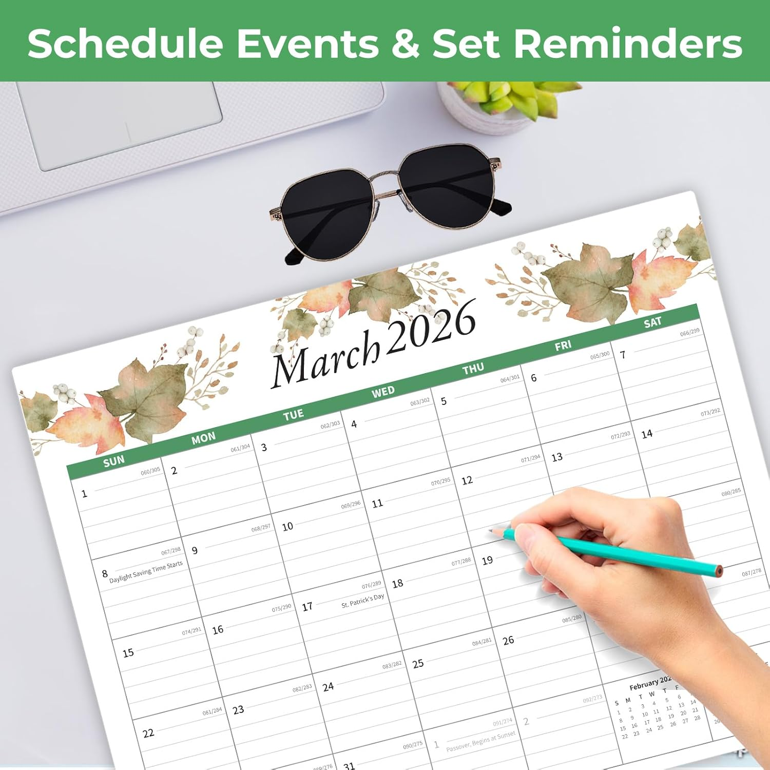 Calendar 2023 - Magnetic Calendar for Fridge, Runs from January 2023 until June 2024, Fridge Calendar 2023-2024 for School, Office & Home Planning and Organizing,15"X12" In image number 4