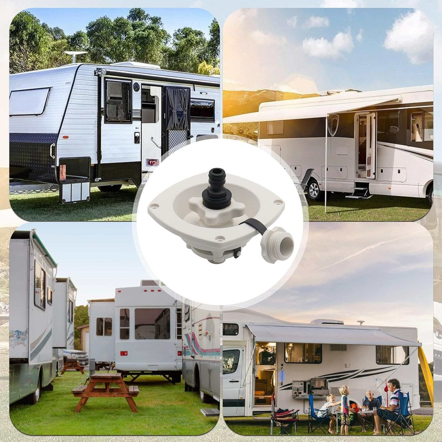 RV Water Fill Inlet | City Water Connection for Rv,Camping Car Water Hose Inlet Valve Connection for Motorhome image number 1