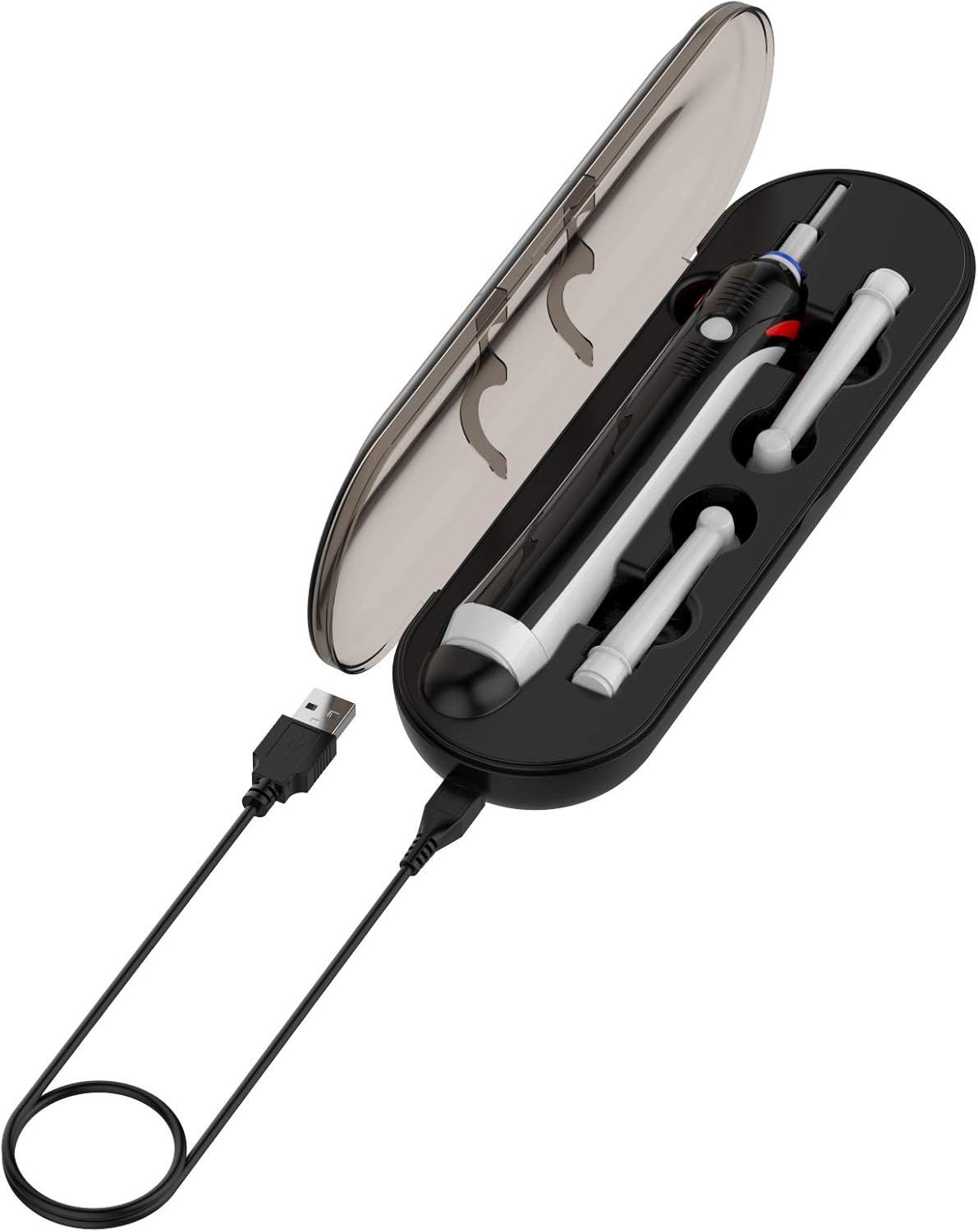 Fitturn Charging Case Set Intended for Braun Oral-B Electric Toothbrush Case Fits Intended for Oral-B Pro D16 D20 P2000 P3000 P4000 5000 1500 7500, Hard EVA Charging Case Protective Cover Storage Bag (Black) image number 4