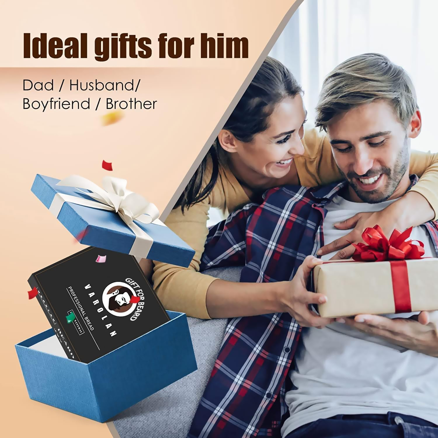 Varolan Beard Growth and Grooming Kit - Growth Oil (2Oz), Balm, Comb, E-Book, Storage Bag, Mustache Mens Gift Set for Him image number 4