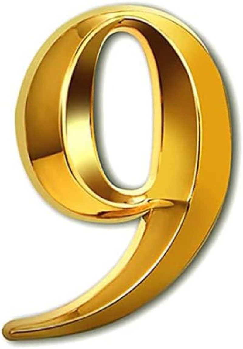 Mailbox Numbers 3 Inch Self-Adhesive Numbers Stickers Street Address Door House Numbers Signs for Apartment, Office, Residence, House Mailbox (Gold-2)