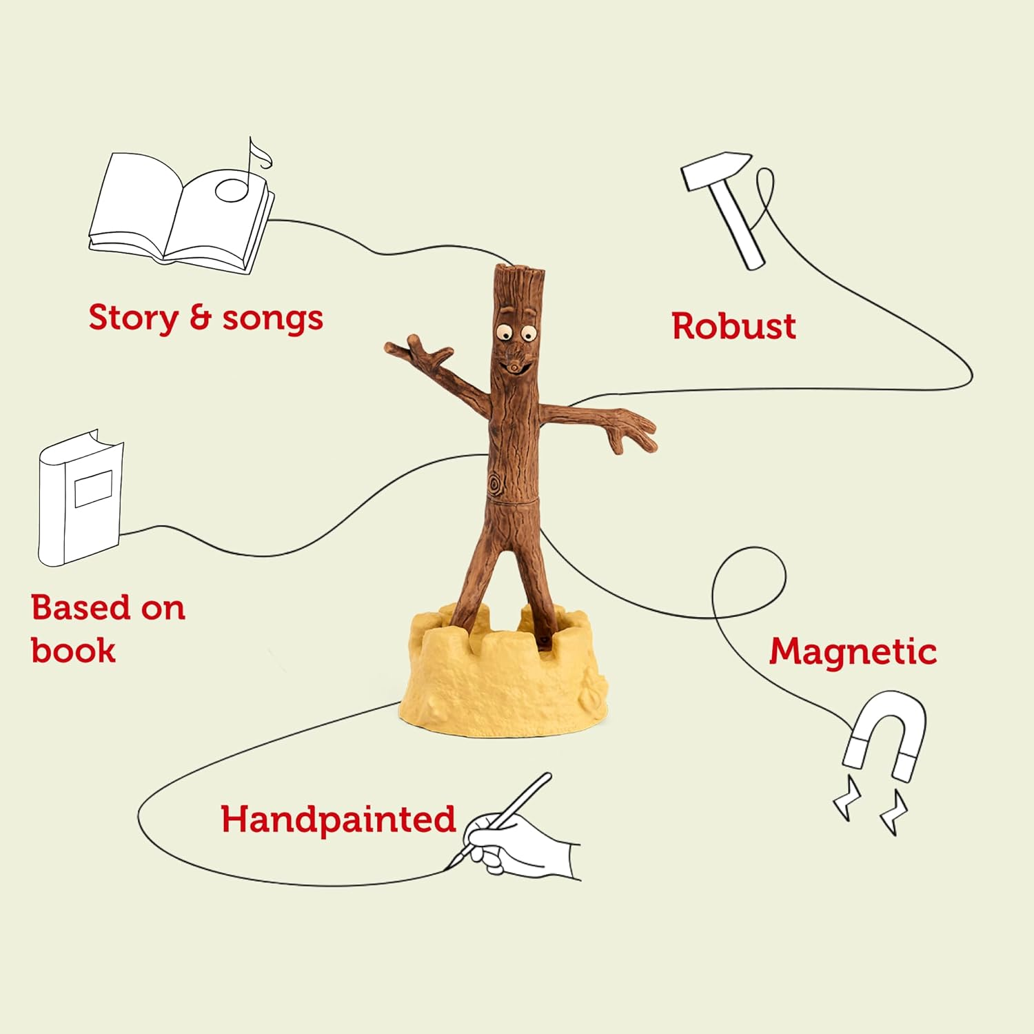 Tonies Audio Character for Toniebox, Stick Man by Julia Donaldson, Audio Story, Listening Game and Song for Children, Designed for Use with Toniebox Music Player (Sold Separately) image number 4
