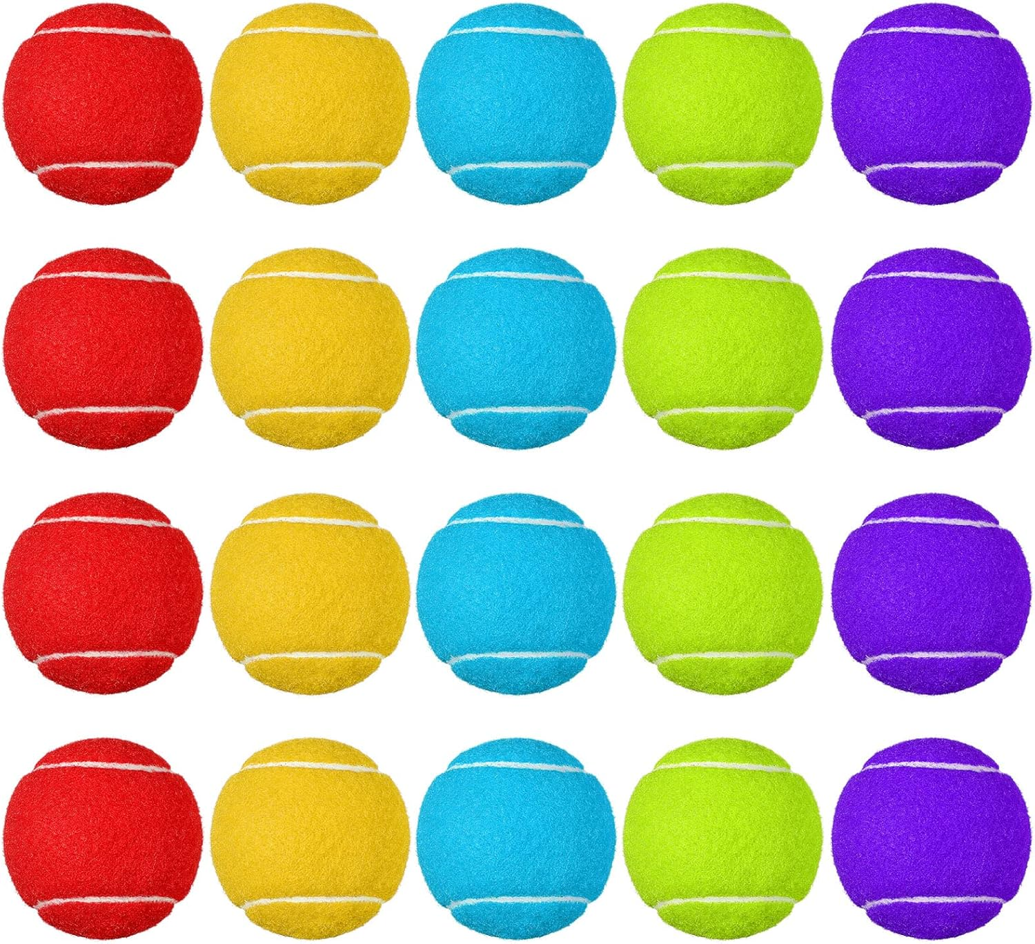 Pack of 20 Tennis Balls for Dogs 2.5 Inch PET Dog Ball for Large, Medium and Small Dogs Colored Interactive Puppy Tennis Doggy Toy with Bag Training Play Exercise, 5 Colors image number 6