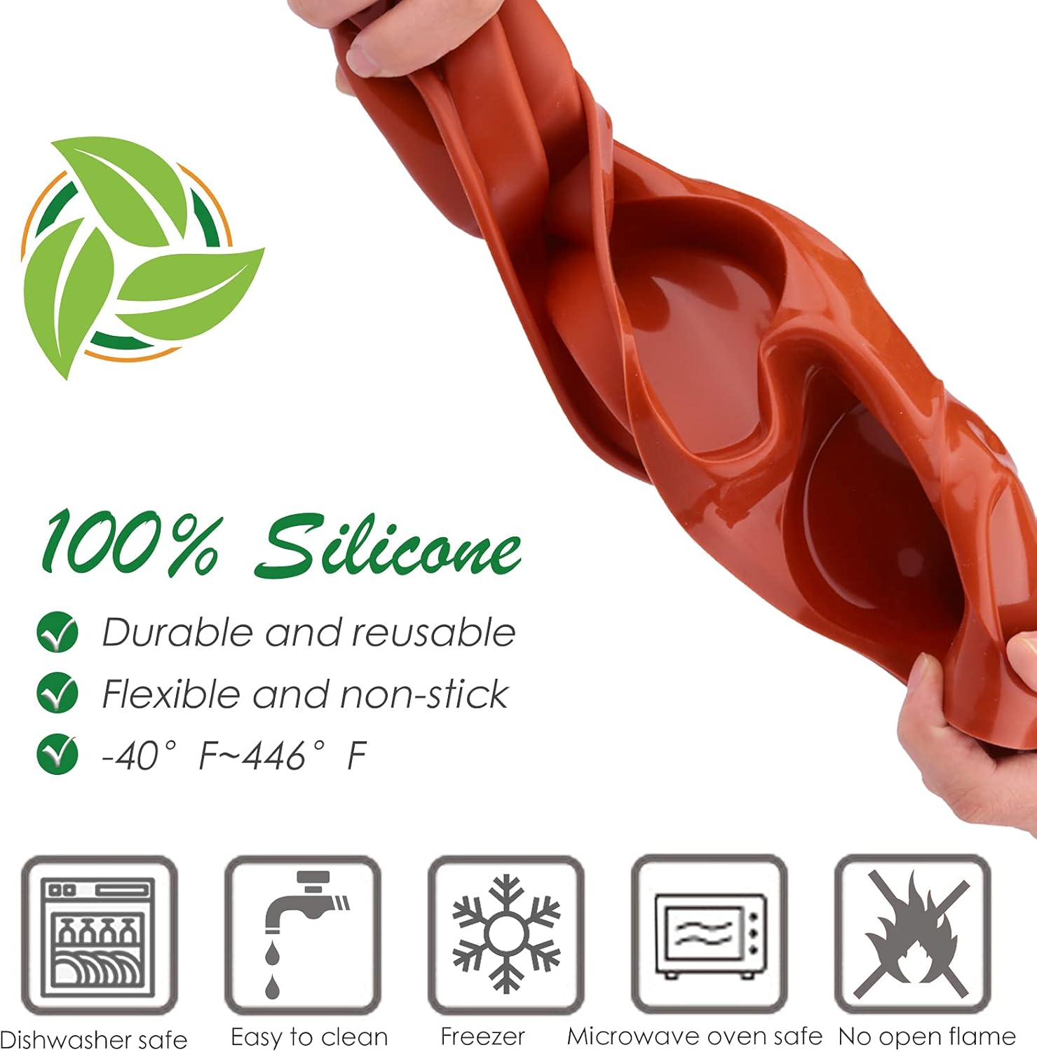 Ocmoiy Silicone Muffin Top Pans/Egg Molds for Baking Non-Stick 3" round Silicone Mold for Muffins, Eggs, Tarts, Corn Bread, 6 Cavities Whoopie Pie Pan Pack of 3 image number 3