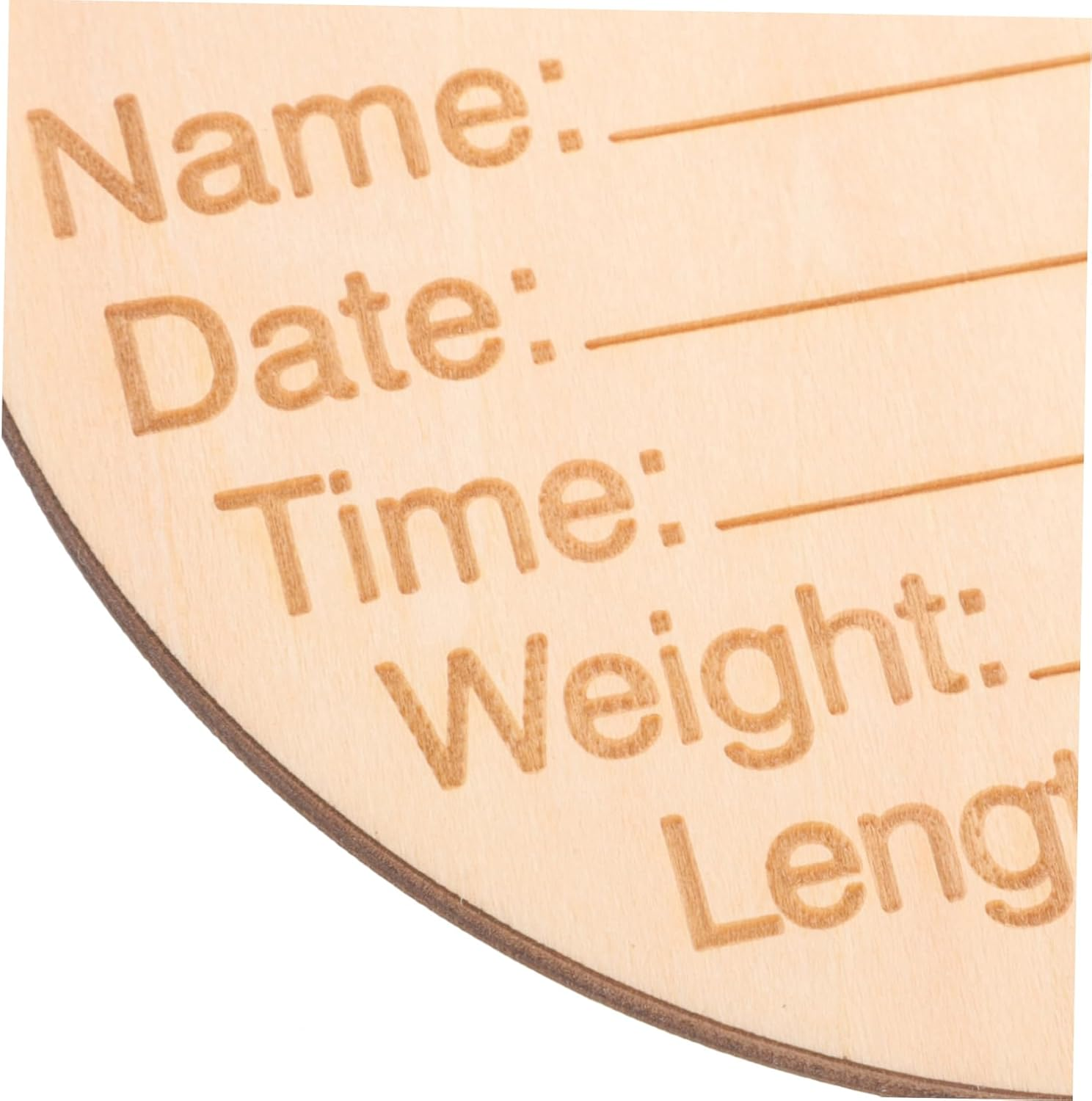 2Pcs Wooden Birth Announcement Sign Milestone Plaque for Newborns Natural Name Signs for Hospital Nursery Decor image number 2