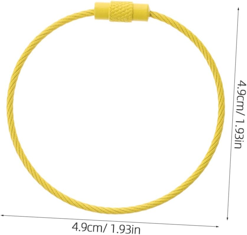 COSMEVIVI 15Pcs Colorful Coated Steel Wire Keychain Loops Luggage Wire Tags Multi-Functional Key Rings 1.5Mm X 15Cm for Travel and DIY Accessories Random Color image number 1