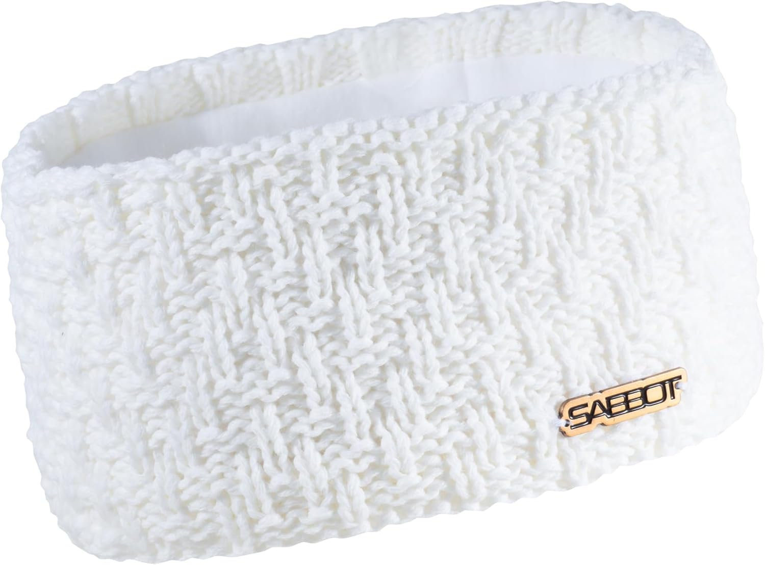 SABBOT Women'S Winter Headband Headband Women'S Wide with Fleece Hair Band Woman Ear Warmers Gift for Women (White) image number 4
