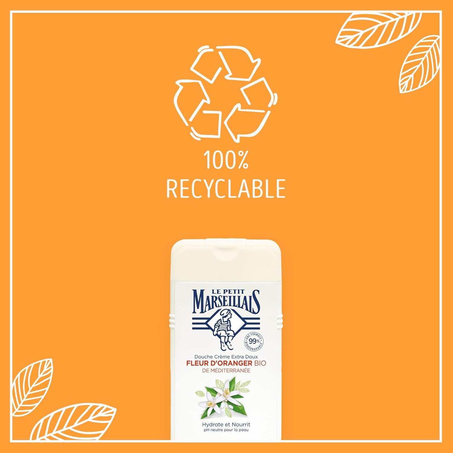 Le Petit Marseillais Shower & Bain Extra Soft Moisturising and Nourishing Organic Orange Blossom 250Ml image number 3