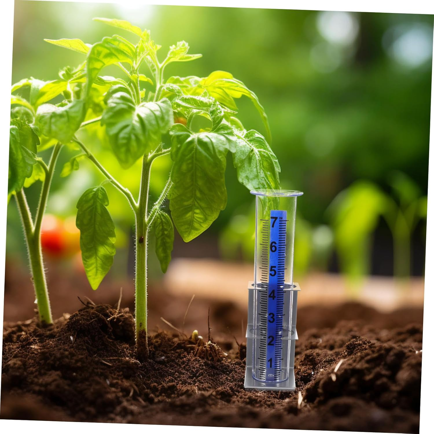 Gadpiparty Large Capacity Outdoor Rain Gauge with Mounting Bracket Plastic Decorative Rain for Garden Patio Accurate Rainfall Measurement Tool for Deck Railing and Outdoor Weather Monitoring image number 1