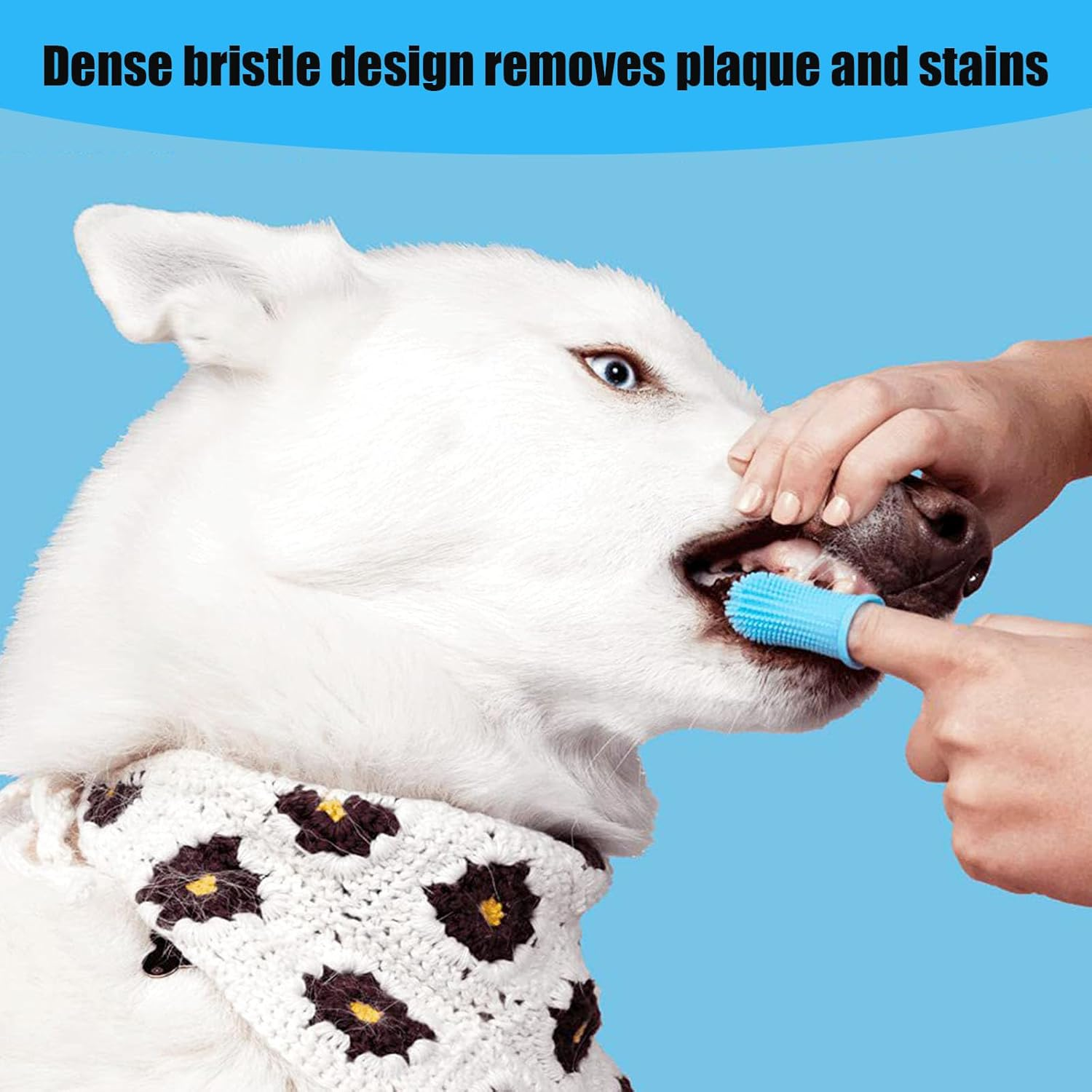 5Pcs 360&ordm; Dog Fingerbrush Toothbrush Kit Ergonomic Design, Full Surround Bristles for Easy Teeth Cleaning, Dental Care for Puppies, Cats and Small Large Breed Pets image number 4