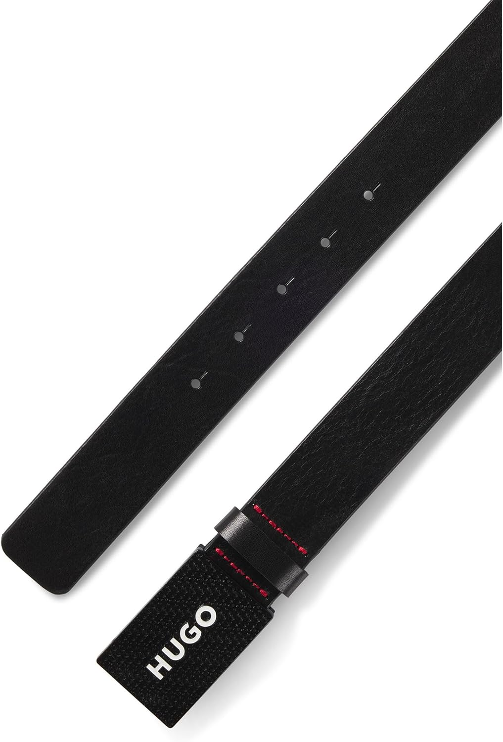 HUGO Men'S Gilao-Z Sz35 Matte Leather Belt with Logo Buckle image number 3