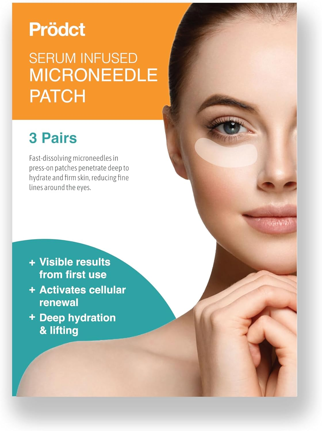 Anti Wrinkle Micro Needle Patches Hyaluronic Acid for Eye Wrinkles, Anti-Aging, Puffy Eyes, Dark Circles, Forehead Lines, 3 Pairs image number 6