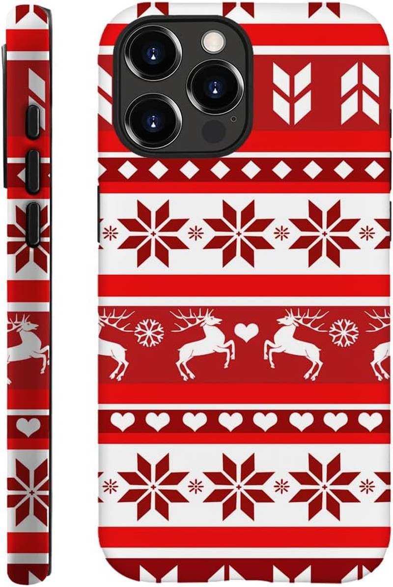 DAIZAG Compatible with for Iphone 16 Pro Max,Christmas Deer Heart Snow Phone Case Durable Shock Protection Cover for Girl Women Case for Iphone 16 Pro Max image number 4