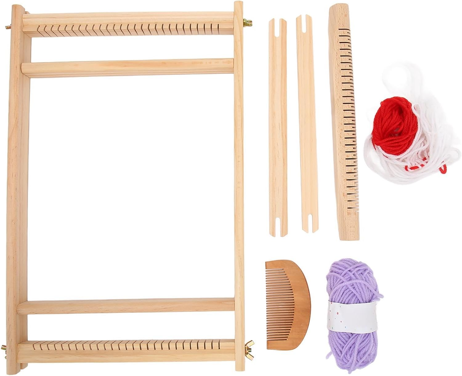Trisar Weaving Loom Kit, Wooden Tapestry Looms with Wooden Comb, Shuttle, Thread Post & Woolen Thread, Develops Creativity, Ideal for Kids image number 1
