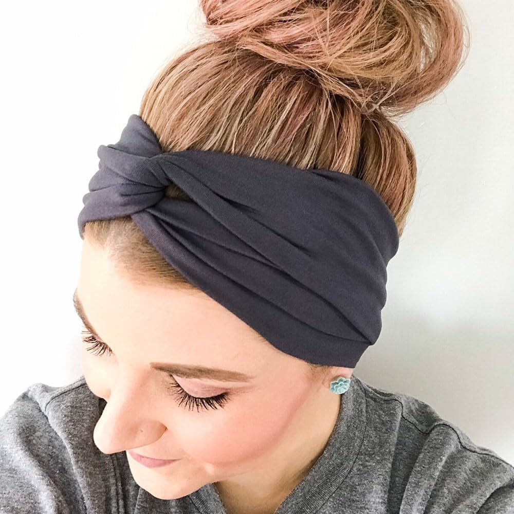 Voarge 5 Pieces Hair Bands for Women Boho Headband Elastic Bandana Yoga Sports Headscarf Women Multicolor Hair Band Hair Accessories image number 1