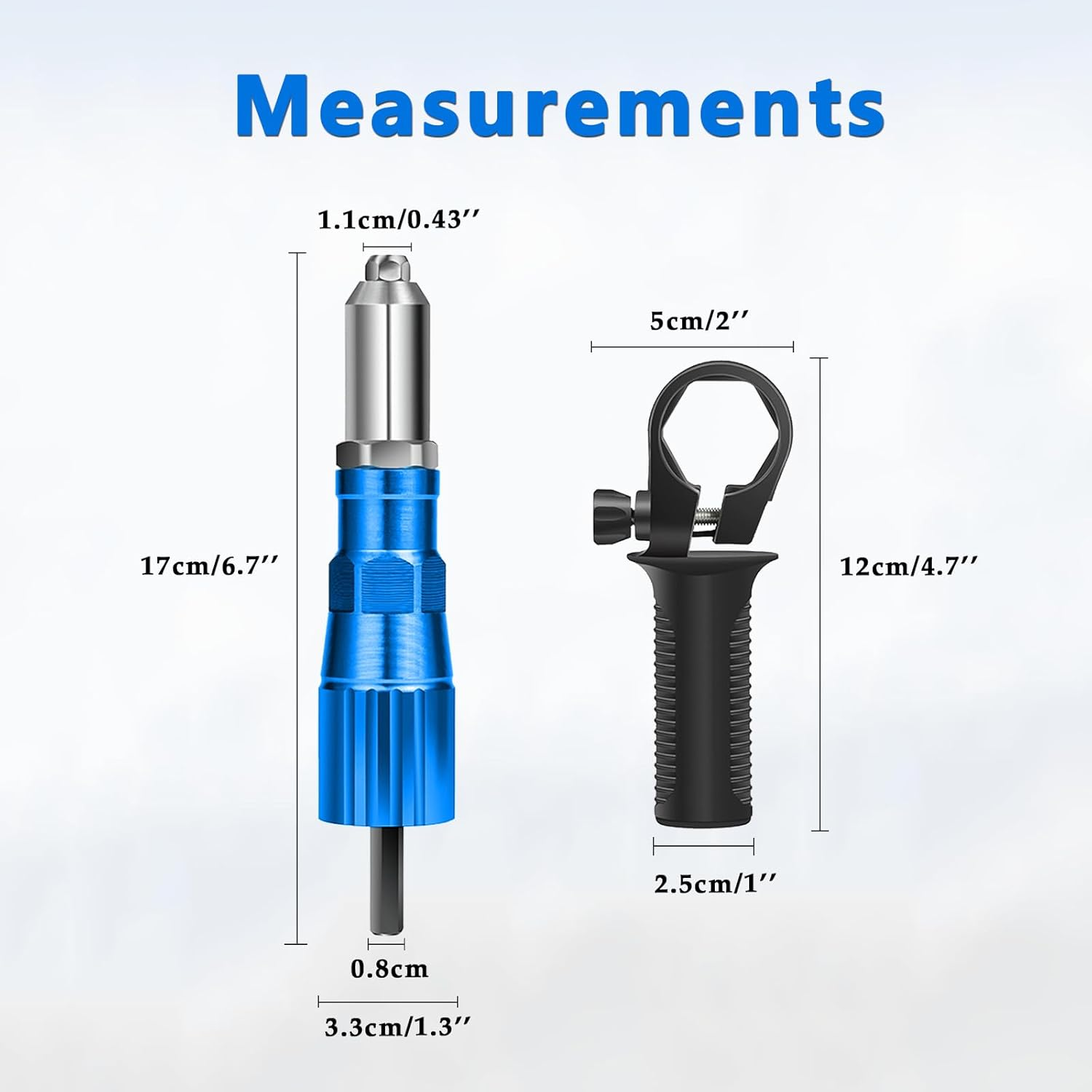 Universal Conversion Head for Blind Rivet Gun with 100 Blind Rivets,Electric Rivet Gunhandheld Rivet Gun Head Kit Tool image number 5