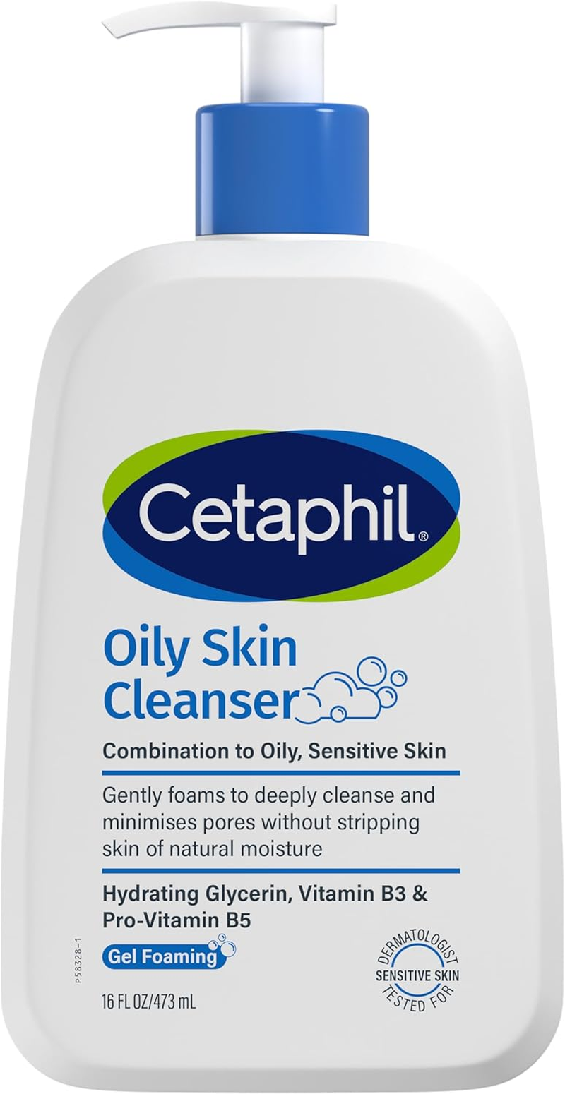 CETAPHIL Oily Skin Cleanser 473Ml, Gentle Face Wash for Sensitive Skin, with Glycerin & Panthenol, Hypoallergenic, Dermatologist Tested image number 1