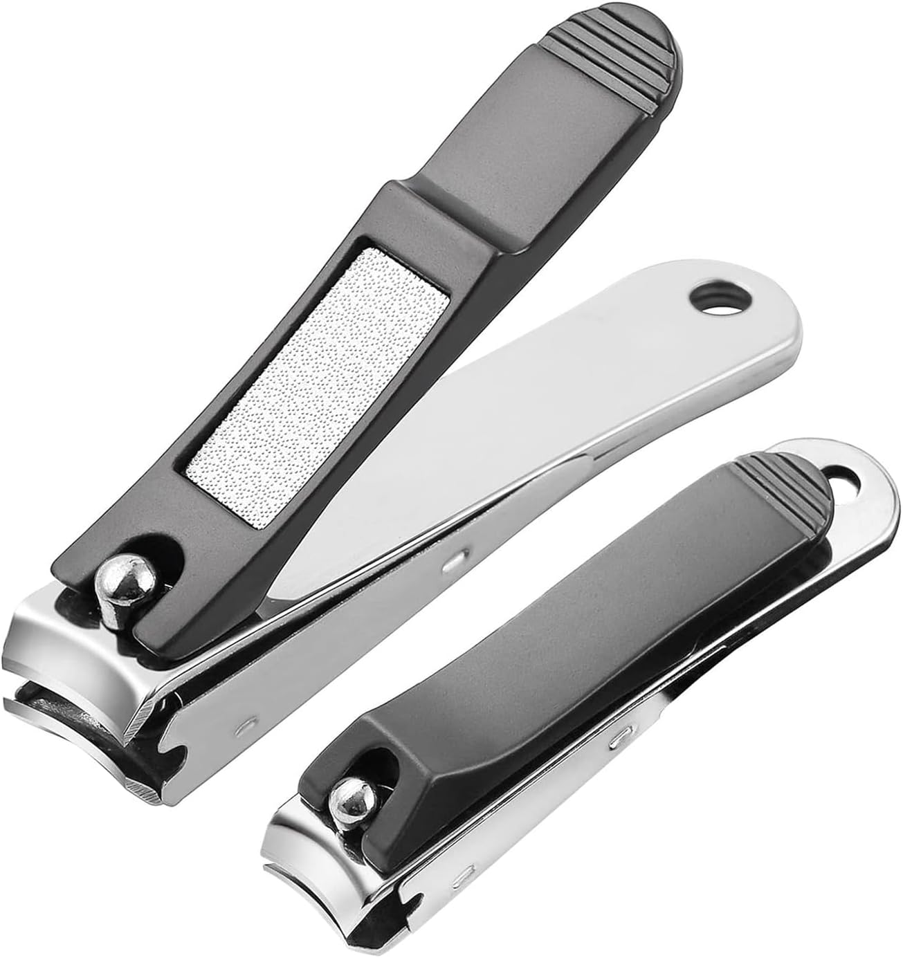 YUENTOEN Nail Clippers, 2 Pack Stainless Steel Sharp Fingernail Clipper and Toenail Clippers, Nail Cutters for Men and Women image number 6