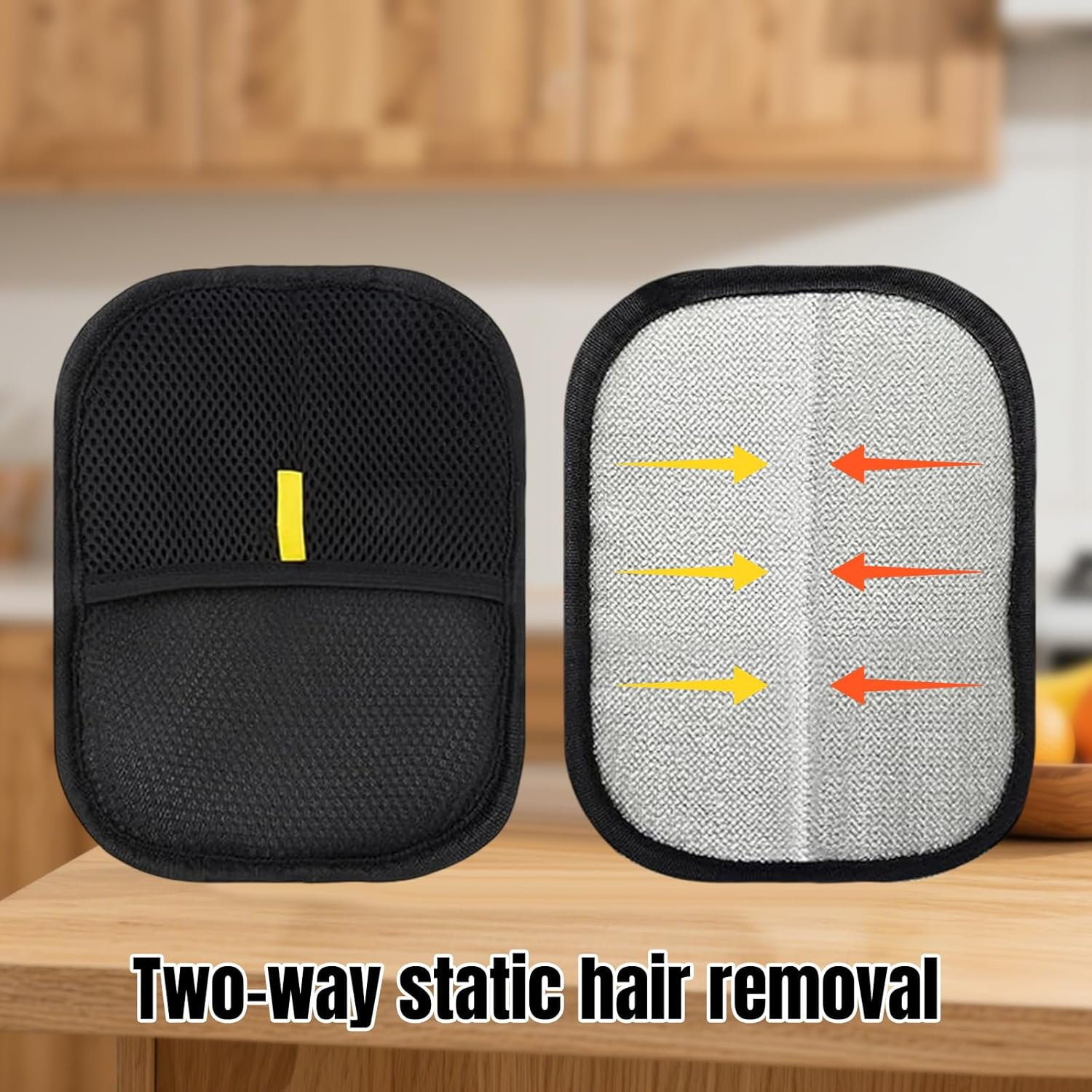 Pack of 2 Pet Hair Remover Cat Gloves, Double-Sided Fur Gloves, Cat Pet Grooming Gloves, Cat Pet Hair Remover for Washing Deshedding, Cleaning Carpets Sofas image number 5