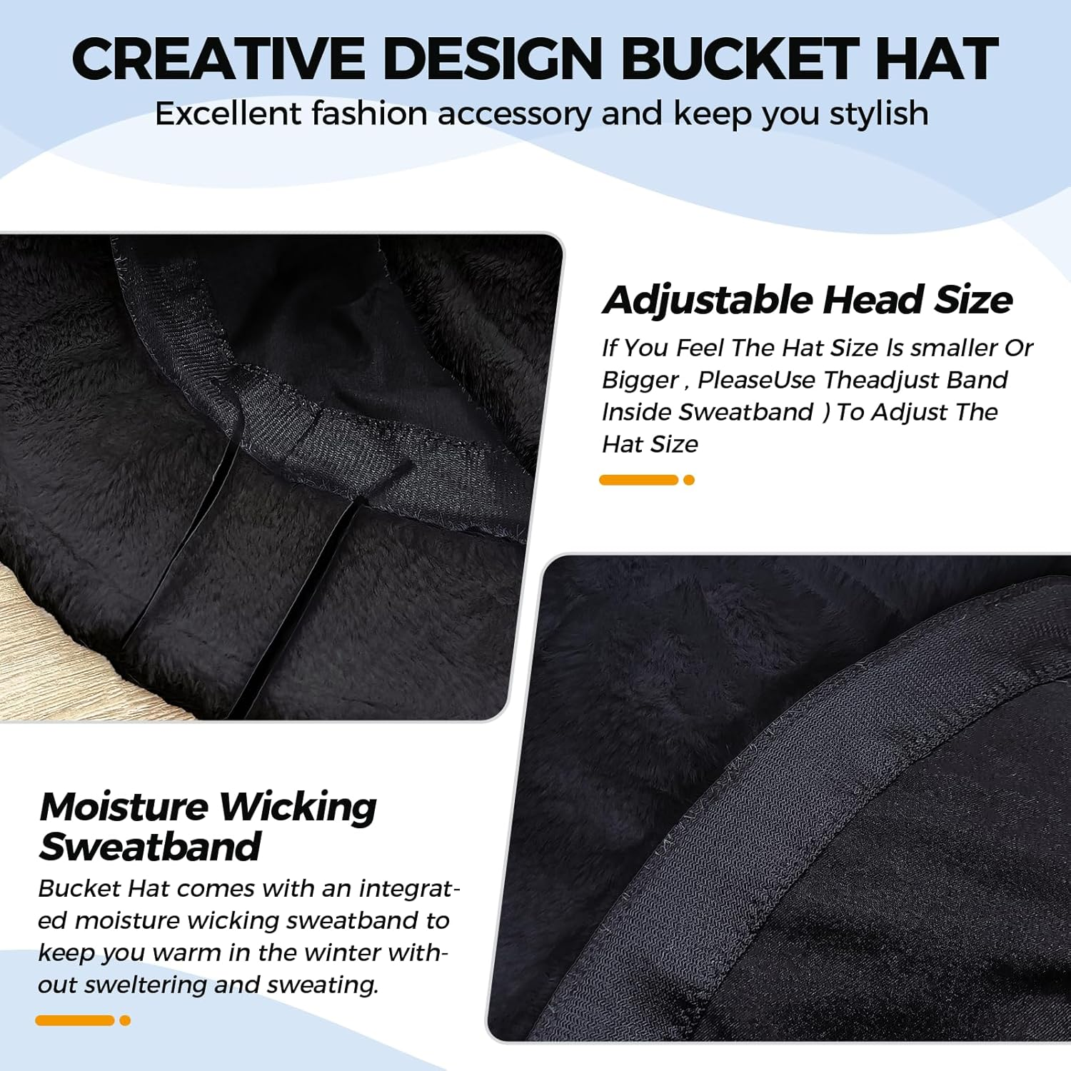 BFONS Cotton Bucket Hat Unisex for Women Men Summer Sun Beach Hat, Denim Packable Fisherman Cap for Casual Sports Trips