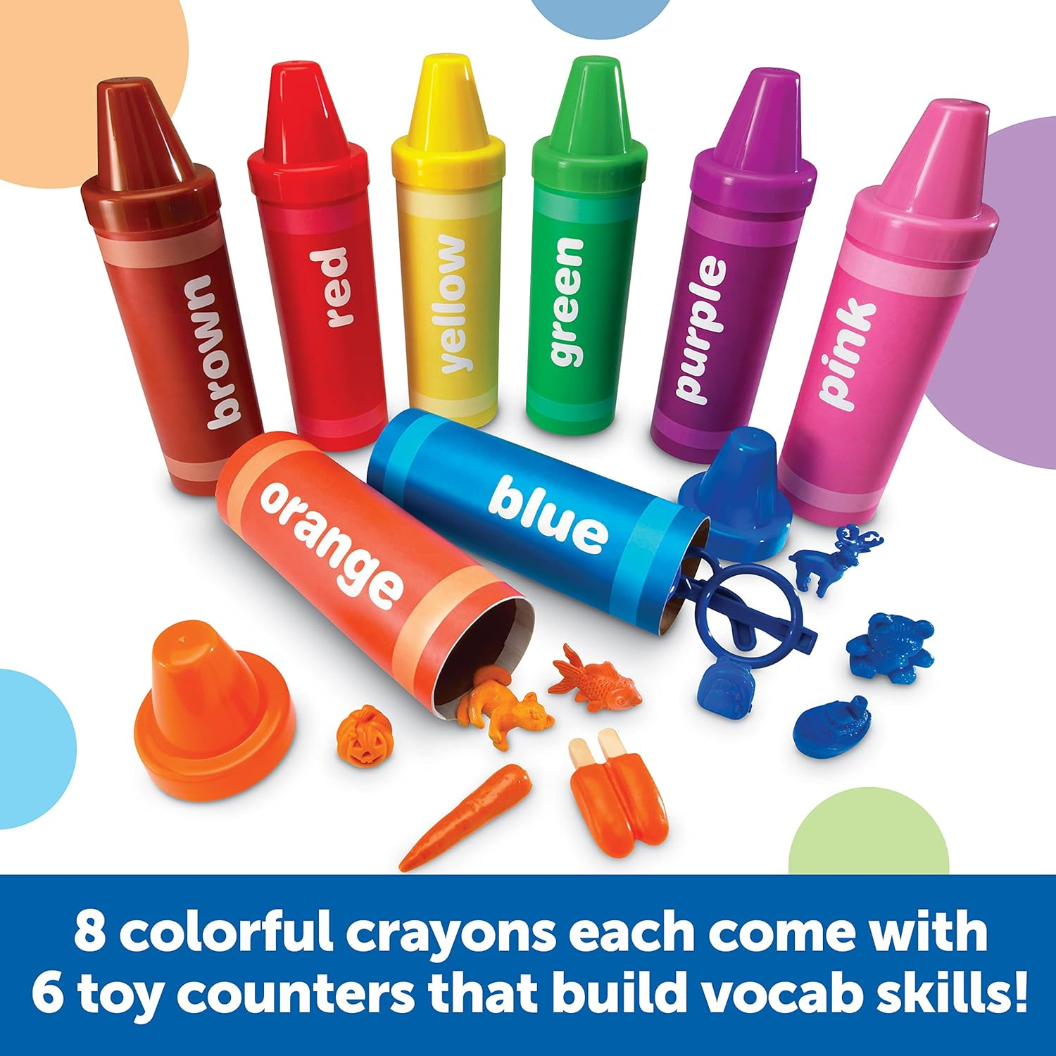 Learning Resources Rainbow Sorting Crayons, Early Recognition 56 Pieces, Ages 3+ image number 4