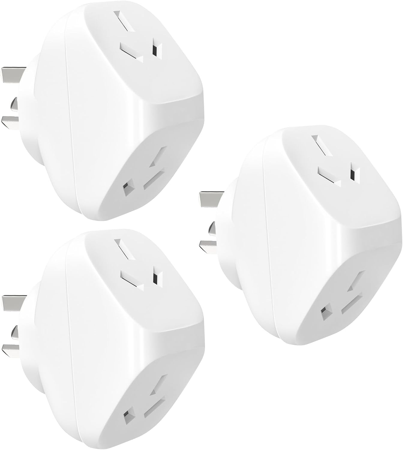 HITRENDS 2 PCS Double Adapter, Outlet Extender, Power Board Australia with No Surge Protector, Multi Plug, Travel Adapter, Cruise Essentials for Home, Hotel, Bedroom