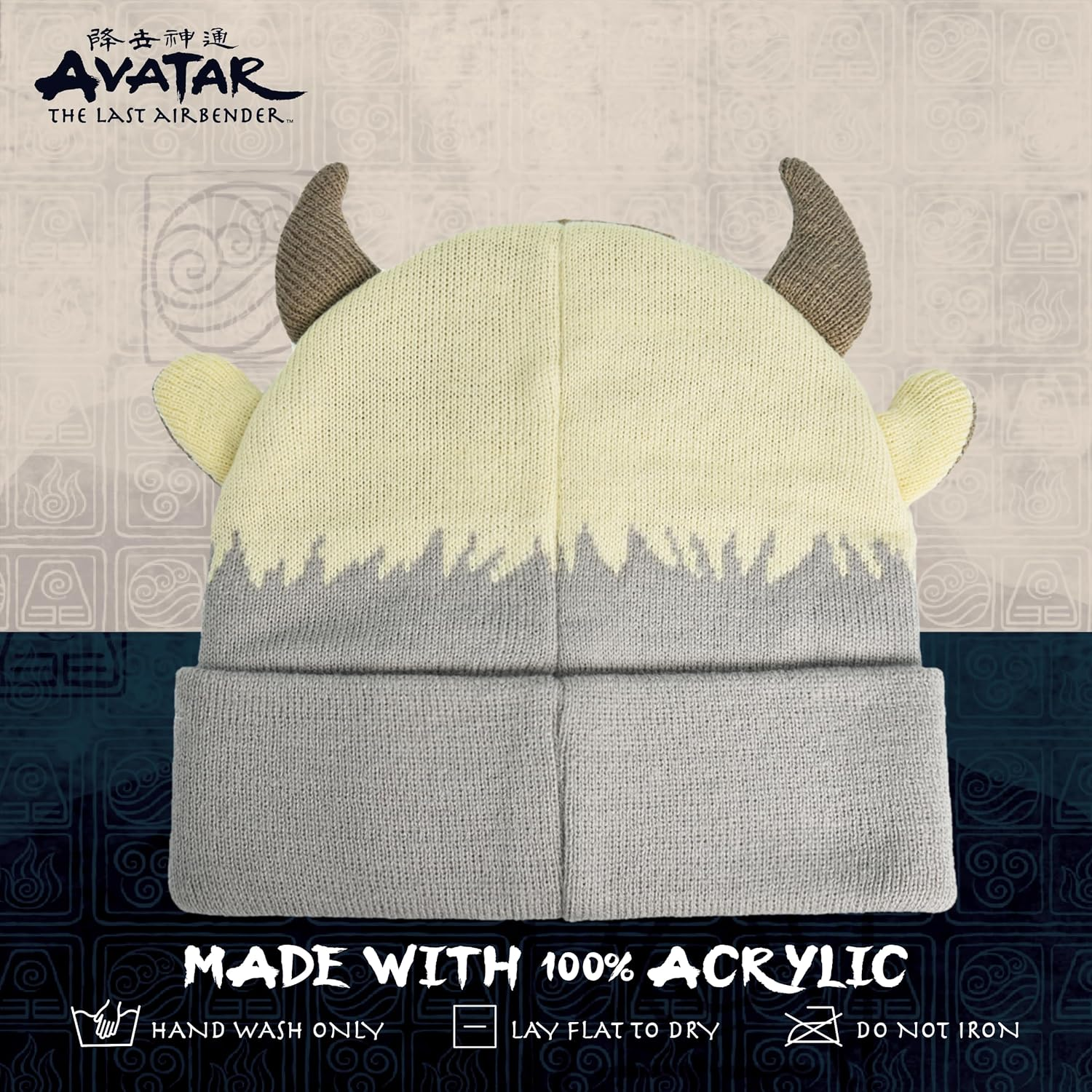 Avatar the Last Airbender Knitted Winter with Cuff Beanie Hat, Multi, One Size image number 1
