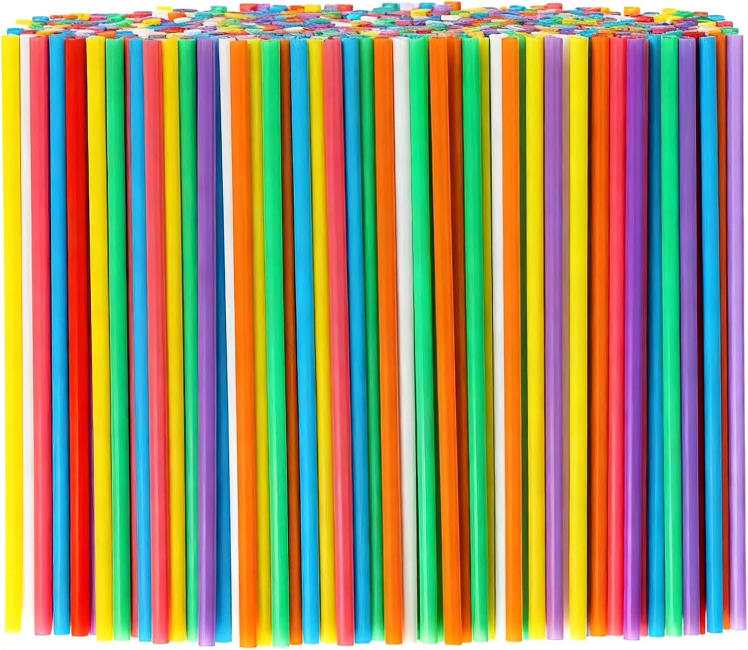 Drinking Straws 200 PCS 26Cm Reusable Colourful - Suitable for Juice, Tea, Coffee, Milk, Parties, Daily Use (Transparent)
