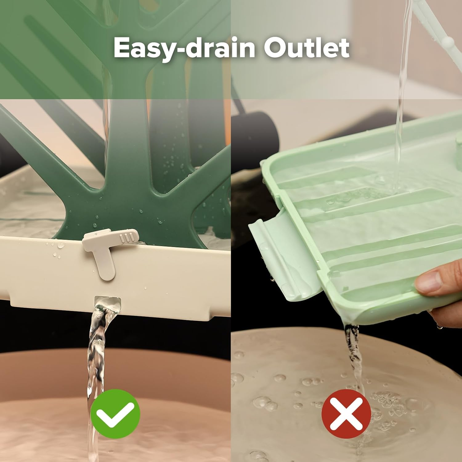 Haakaa Baby Bottle Drying Rack, Space Saving Bottle Drying Tree for Bottles/Pump Parts/Pacifiers and Other Baby Essentials, Easy-Store Dryer Rack Great for Home & Travel, BPA Free (Forest Green) - Forest Green image number 6