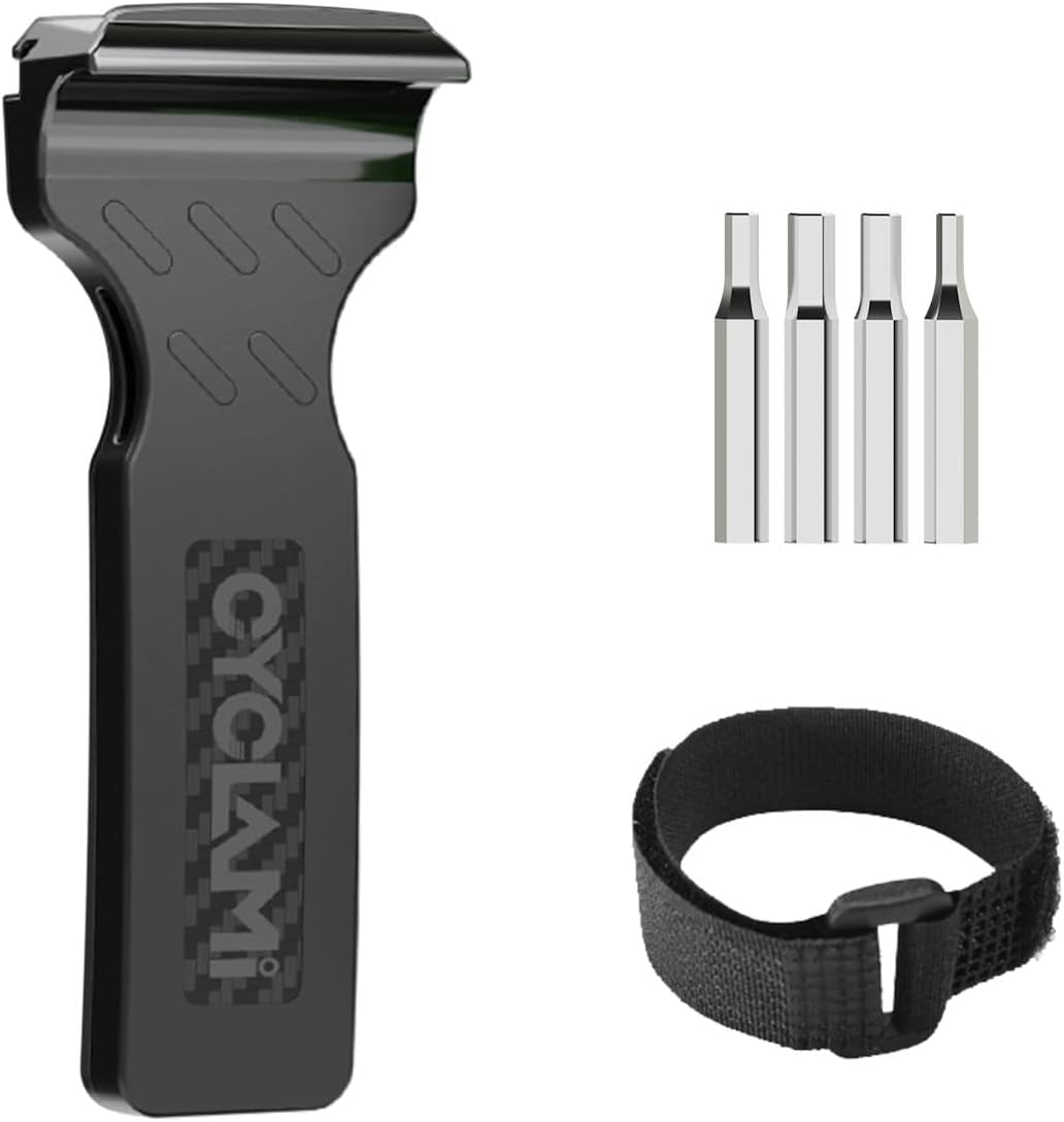 CYCLAMI 2-In-1 Bike Tire Levers Tool Kit - Ultra Strong Portable Tire Removal Crowbar for Road & Mountain Bikes - Durable Bicycle Tire Repair Tools, Easy Install/Remove for Standard Tires (Black) image number 3