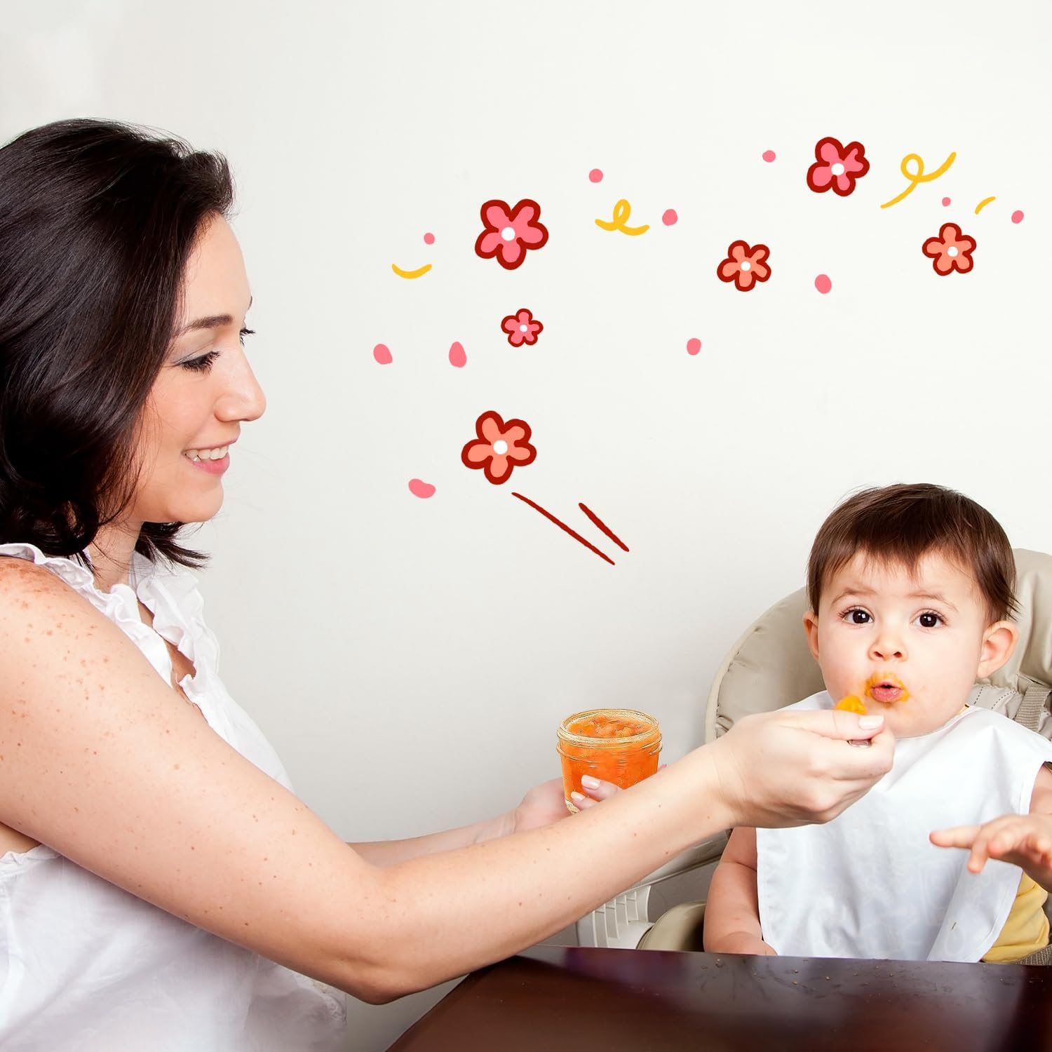 Necomi Glass Baby Food Storage Jars,20 Pack,4Oz Baby Food Jars with Airtight Lids,Small Meal Preparation Cans for Baby Food，Fruit and Vegetable Puree, Small Snacks,Freezer & Microwave Safe image number 1